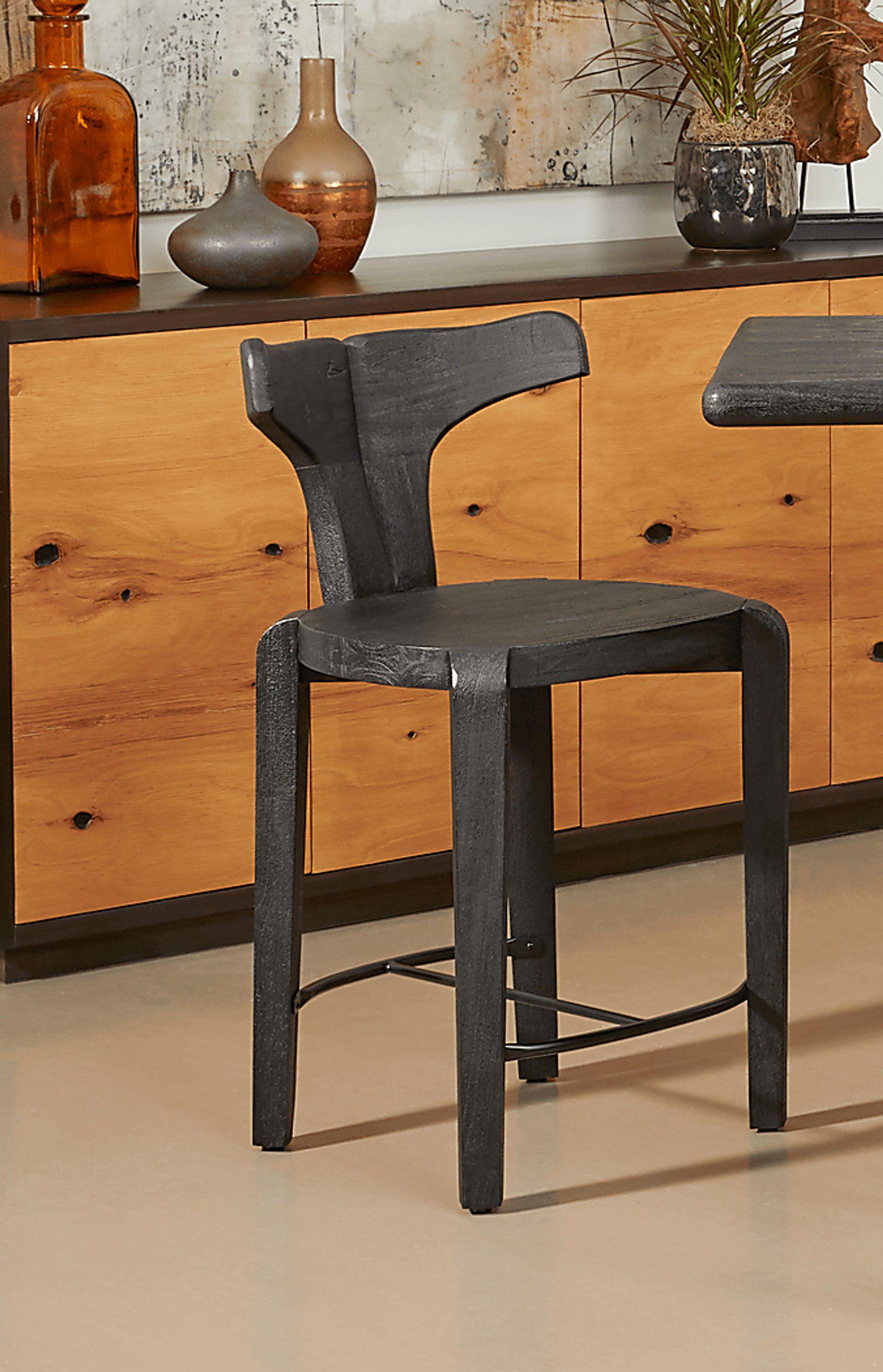 Meding Black Counter Height Stool - Image 2