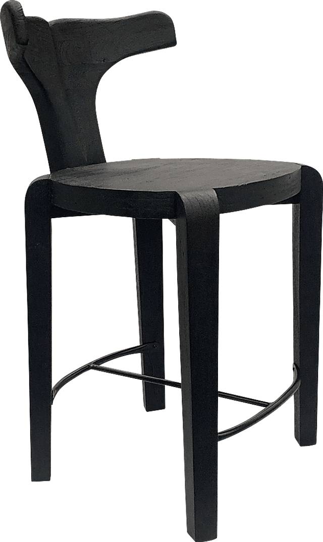 Meding Black Counter Height Stool - Thumbnail - Image 1