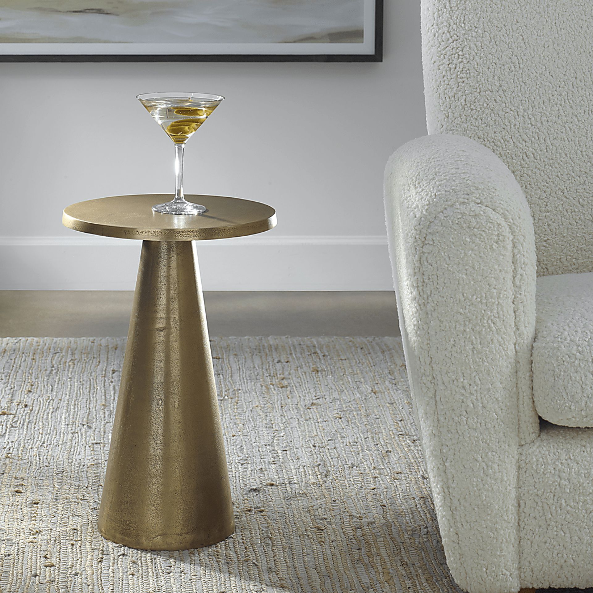 Medo Brass Accent Table - Image 2
