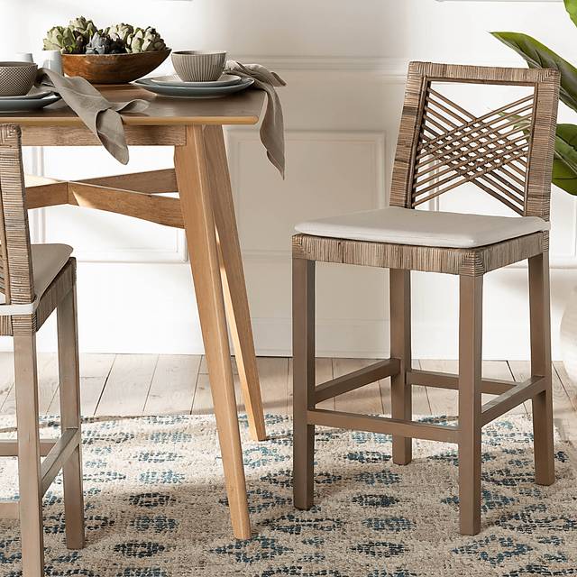 Medye Taupe Counter Stool - Thumbnail - Image 2