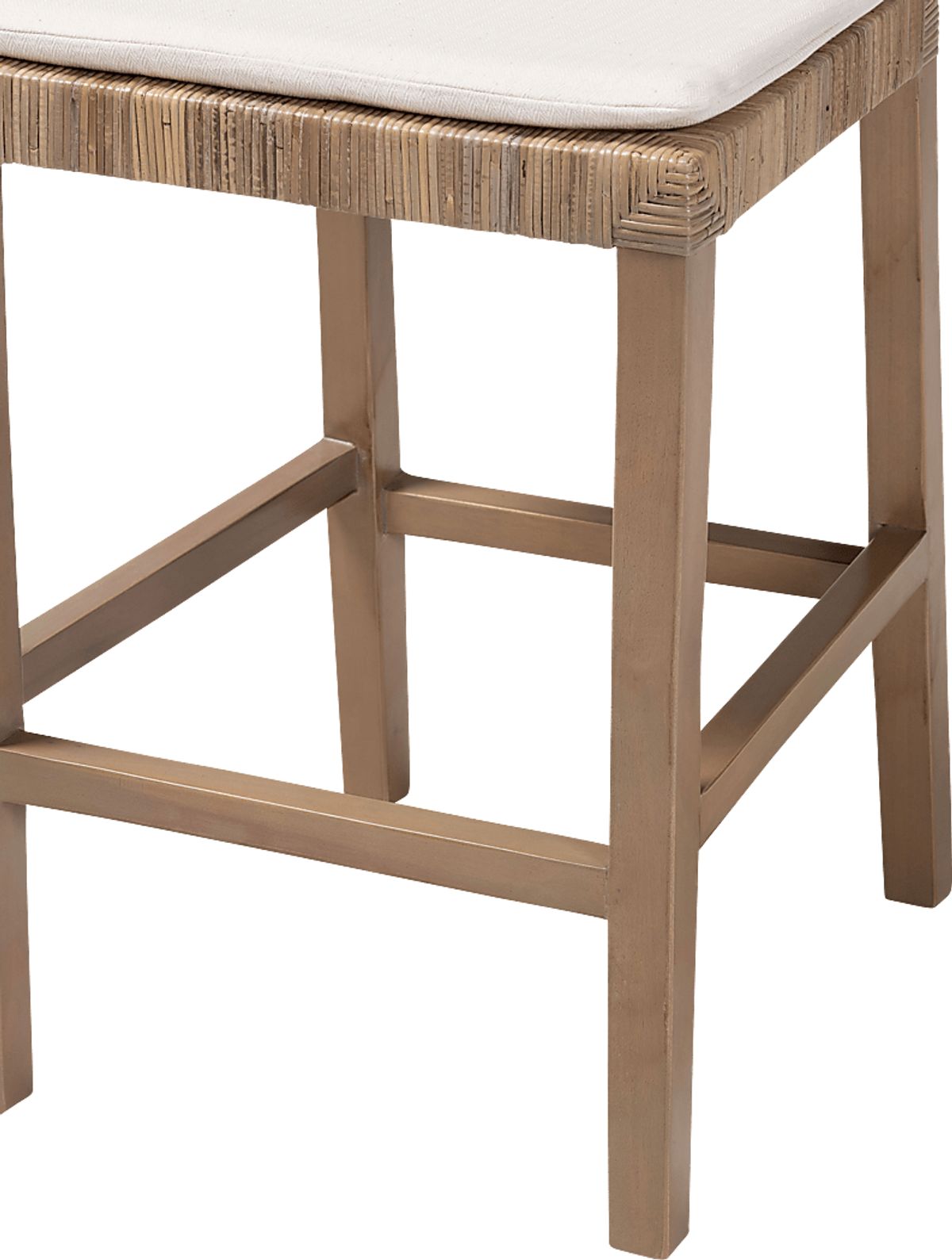 Medye Taupe Beige Polyester Fabric Counter Stool | Rooms to Go