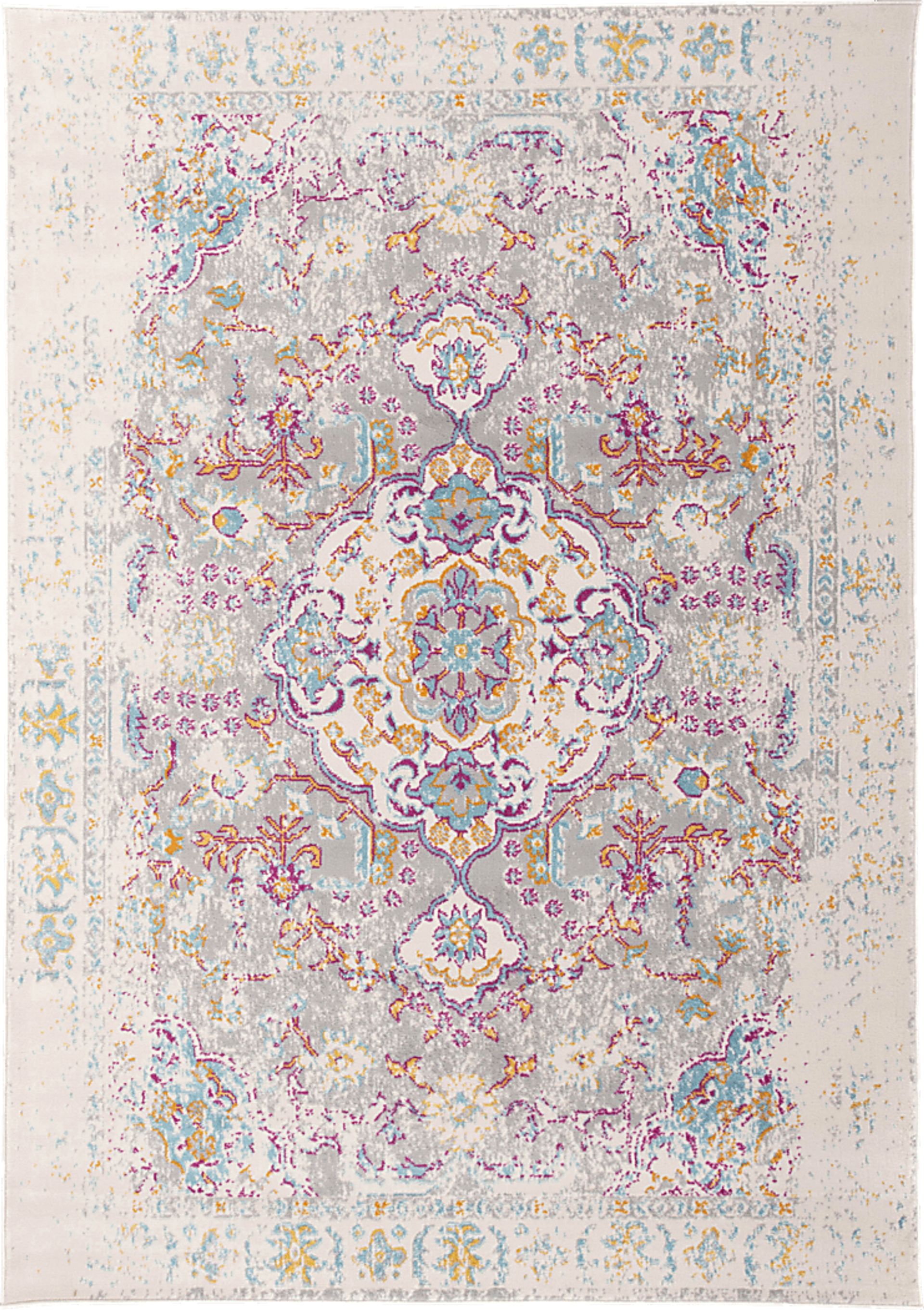 Meelan Gray 3' x 5'  Rug - Image 1
