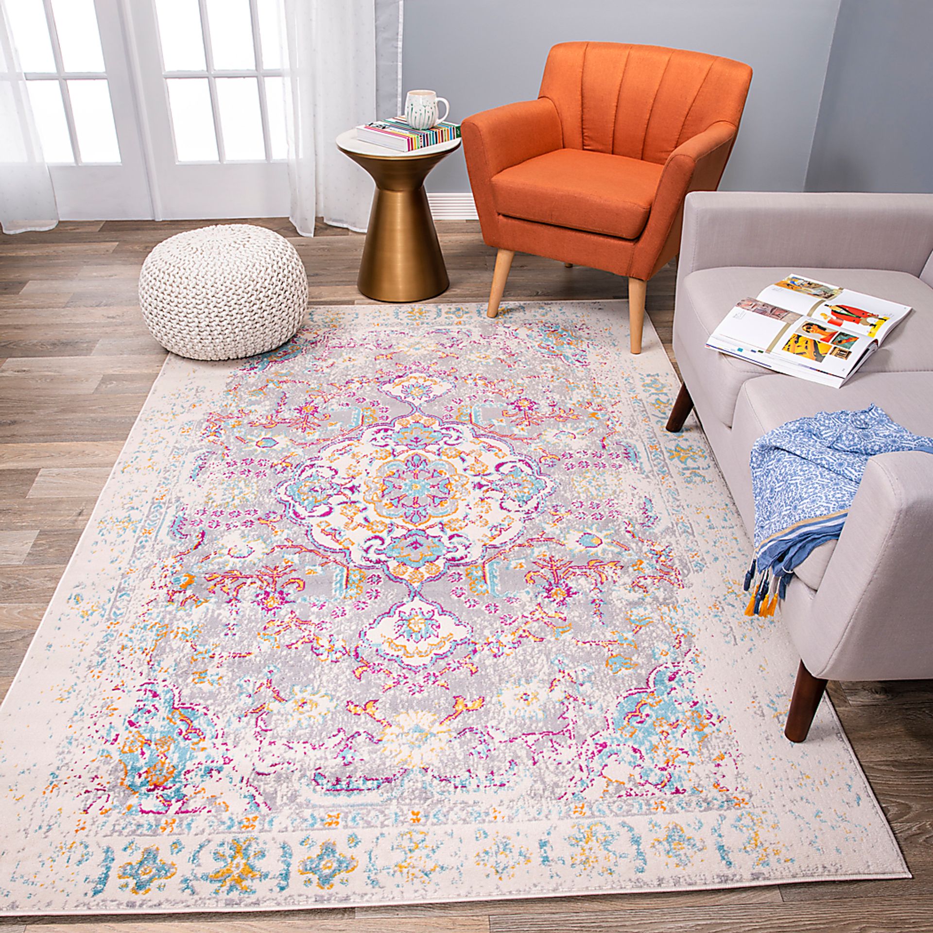 Meelan Gray 8' x 10' Rug - Image 4