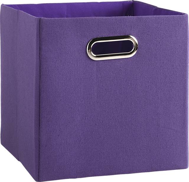 Kids Meg Purple Solid Square Storage Bin - Thumbnail - Image 1
