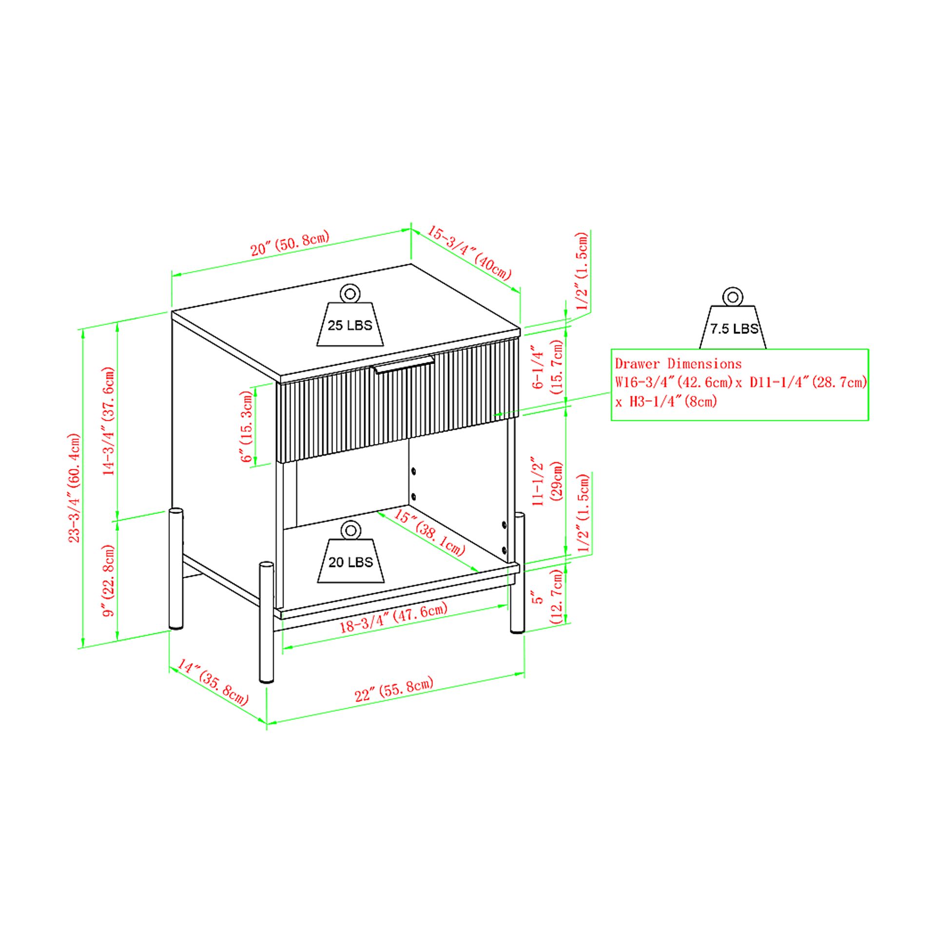 Megary Black Nightstand - Image 4