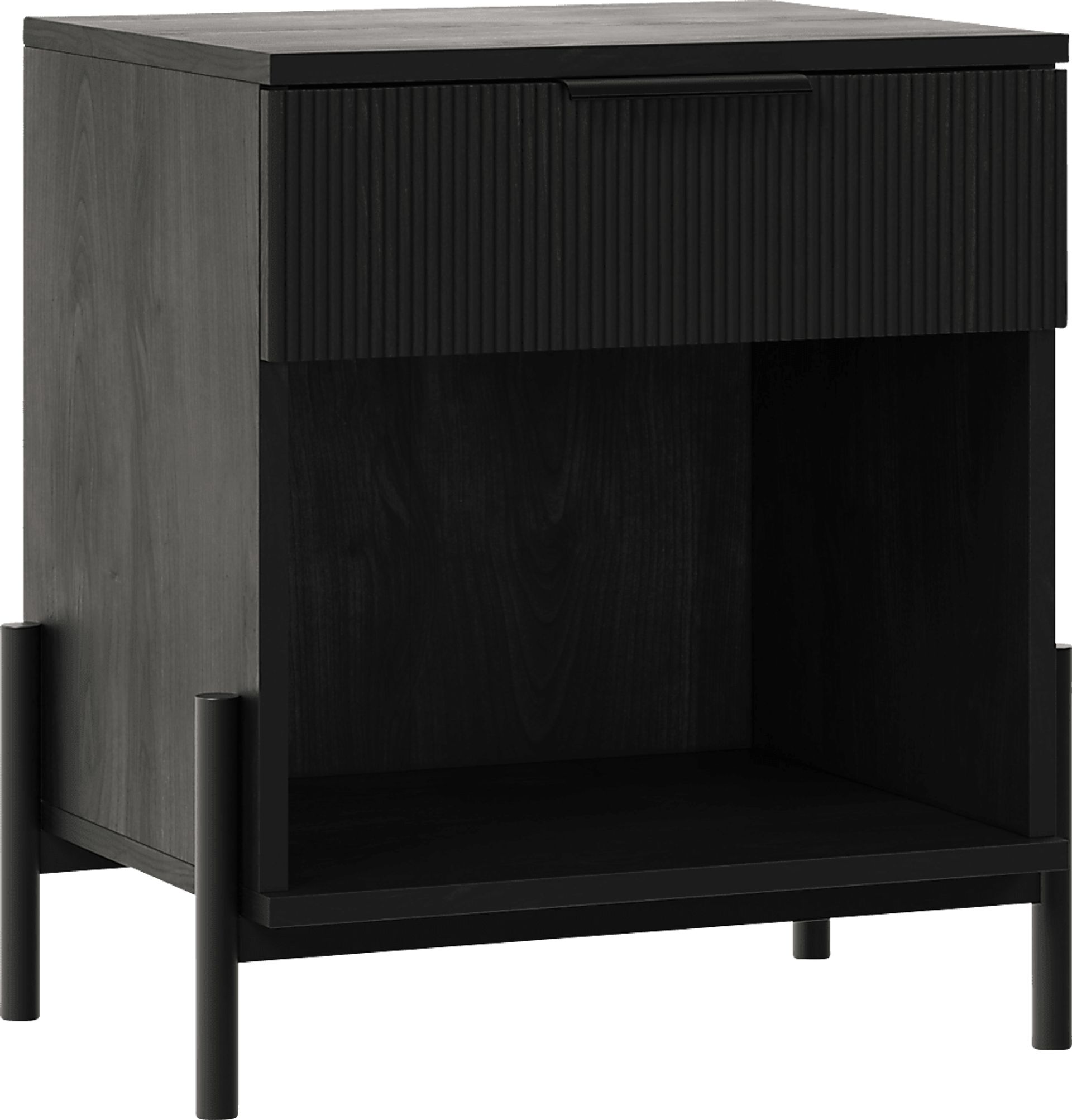 Megary Black Nightstand - Image 1