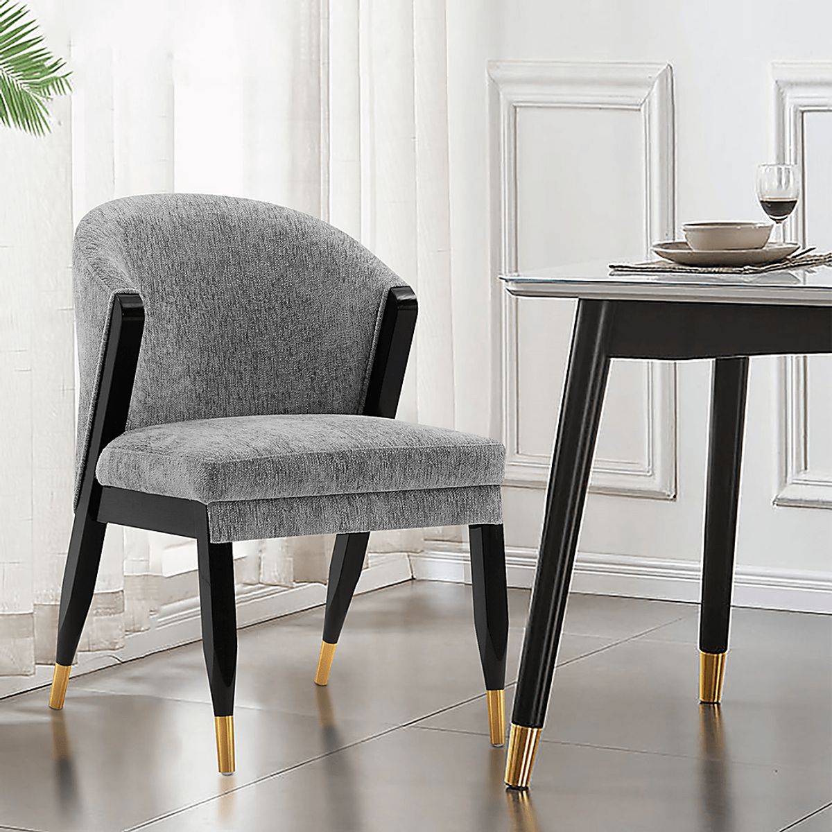 Megonko Gray Boucle Arm Chair | Rooms to Go