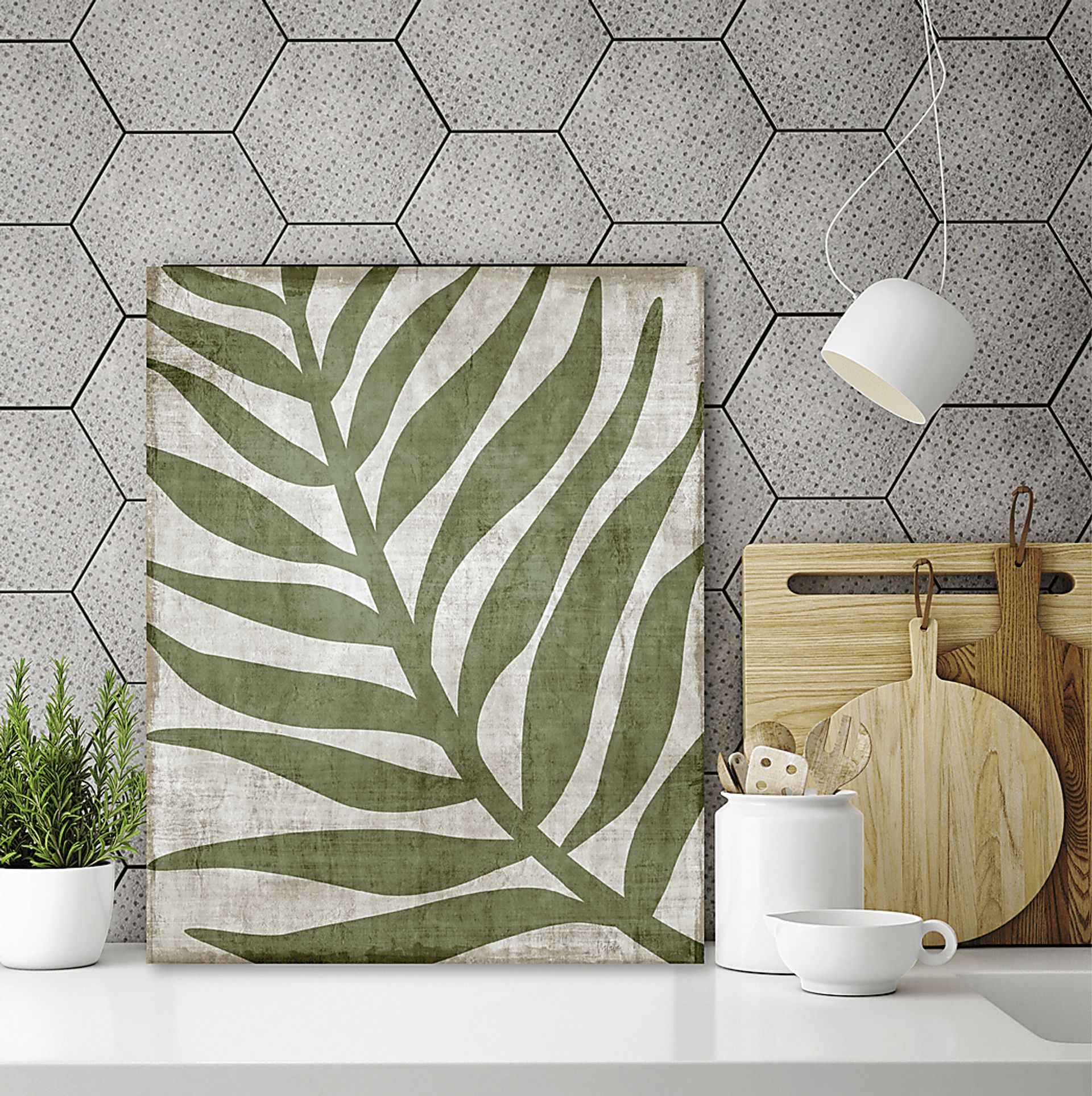 Megula Green Canvas Artwork - Image 2