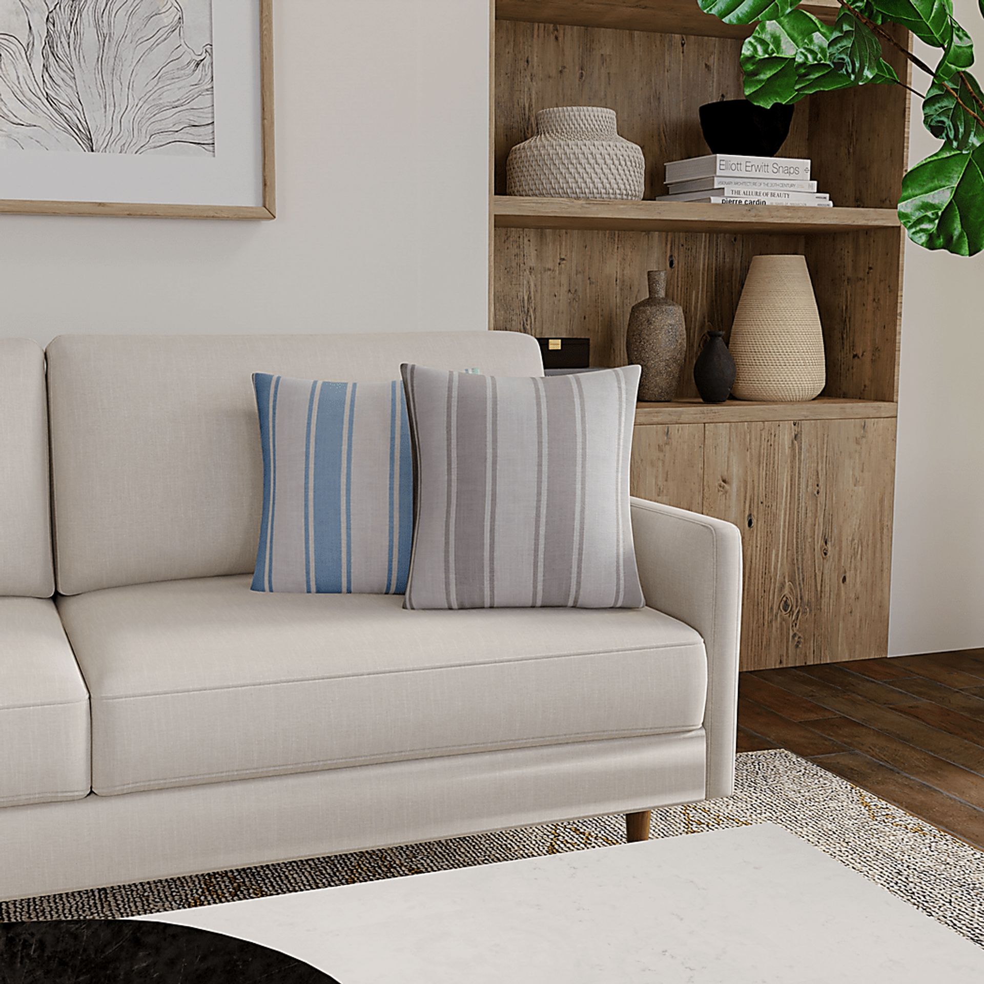 Mehis Blue Indoor/Outdoor Accent Pillow - Image 2