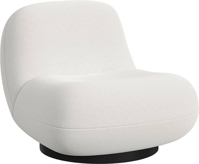 Mehlville White Swivel Accent Chair - Thumbnail - Image 1