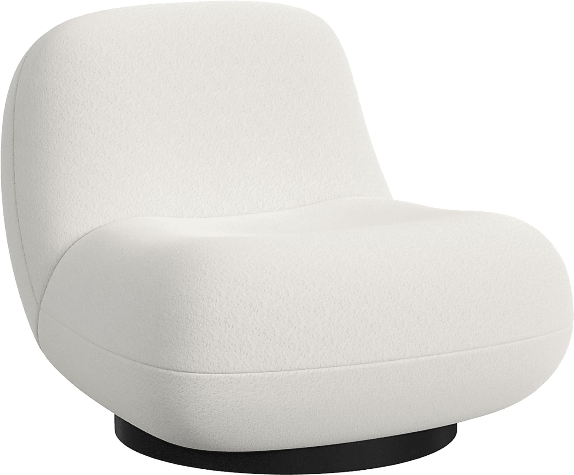 Mehlville White Swivel Accent Chair - Image 1