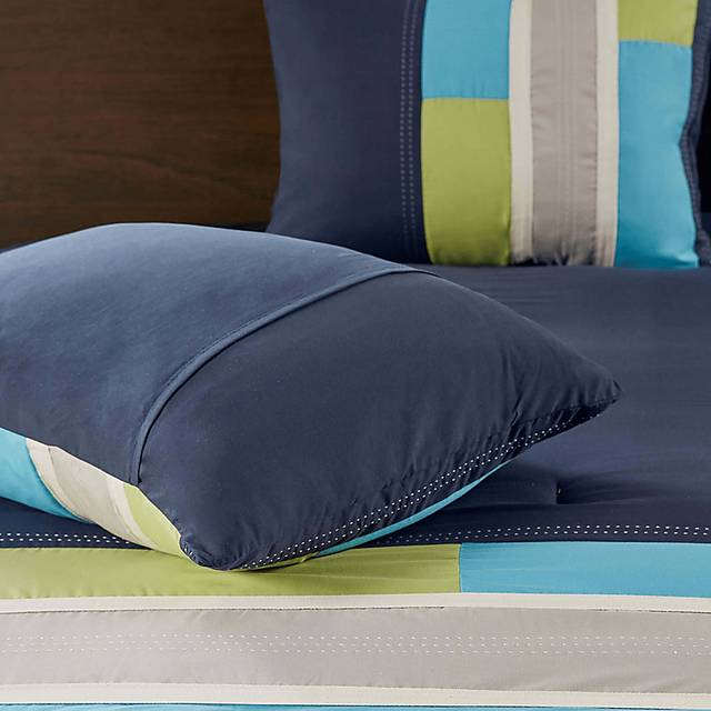 Meike Blue Twin Comforter Set - Thumbnail - Image 11