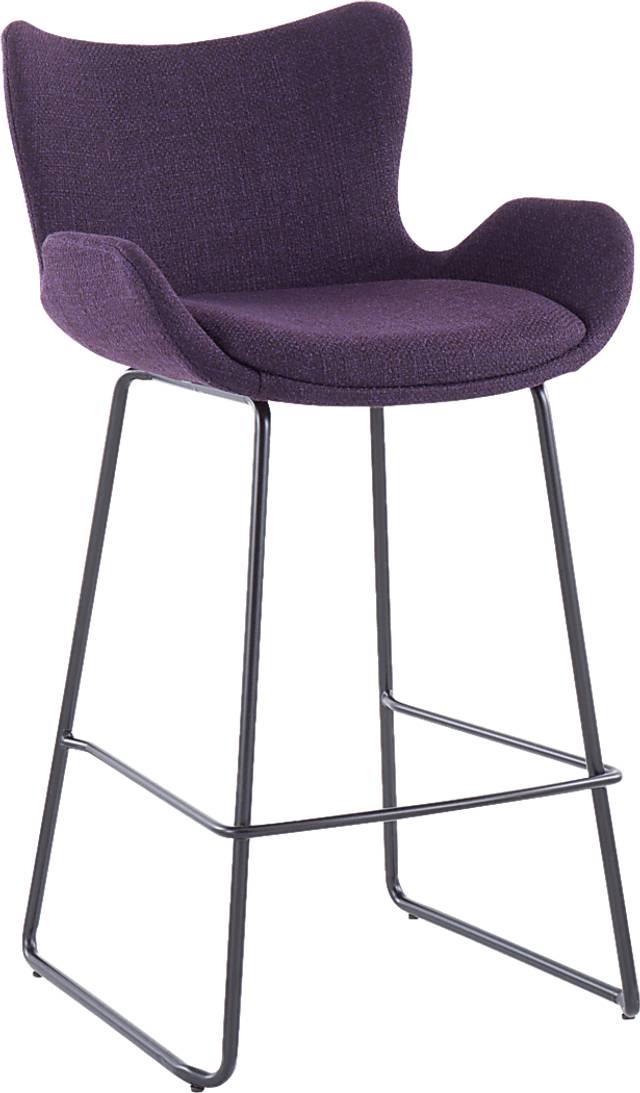 Meinhard Purple Counter Height Stool, Set of 2 - Thumbnail - Image 2