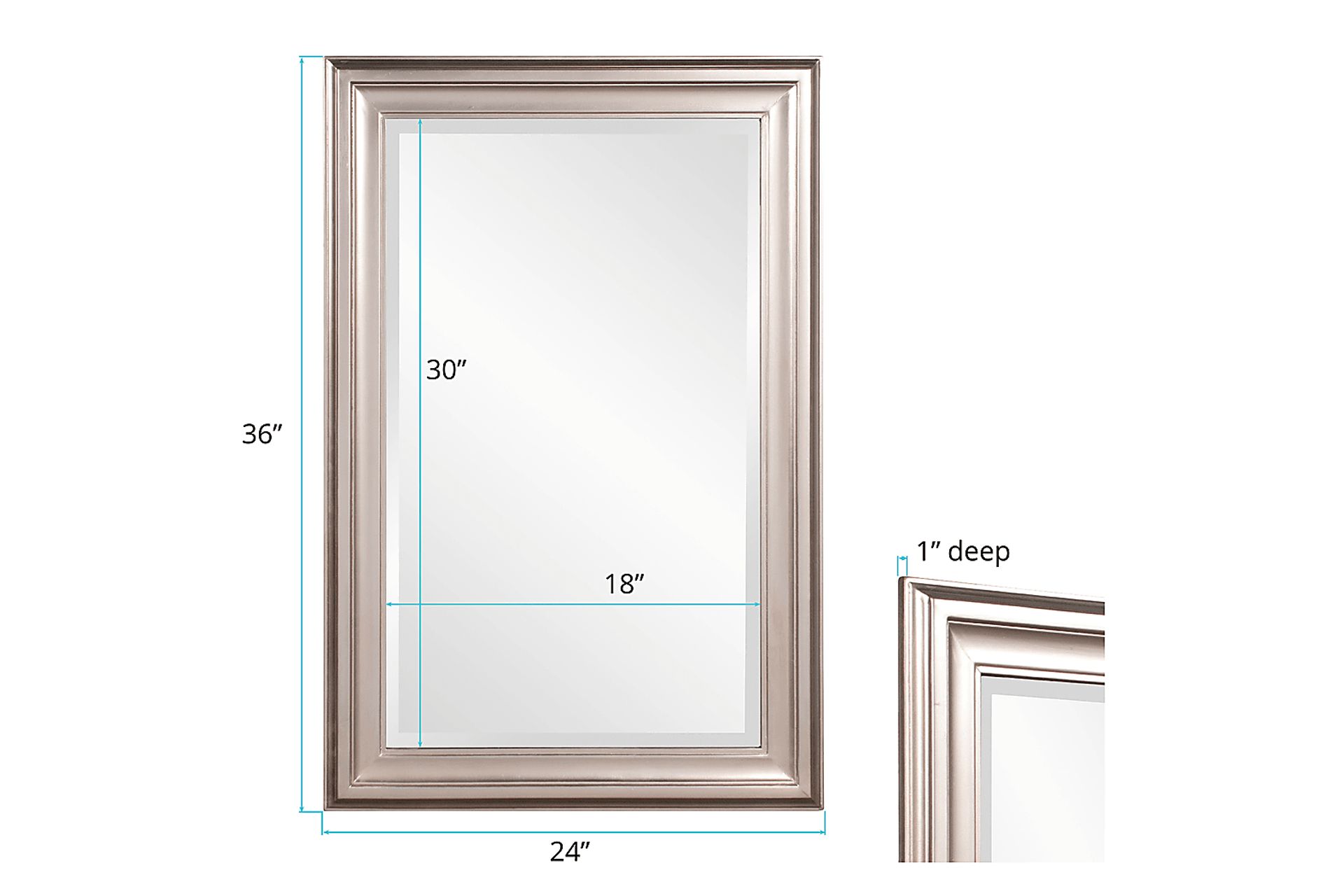 Meldred Silver Mirror - Image 2