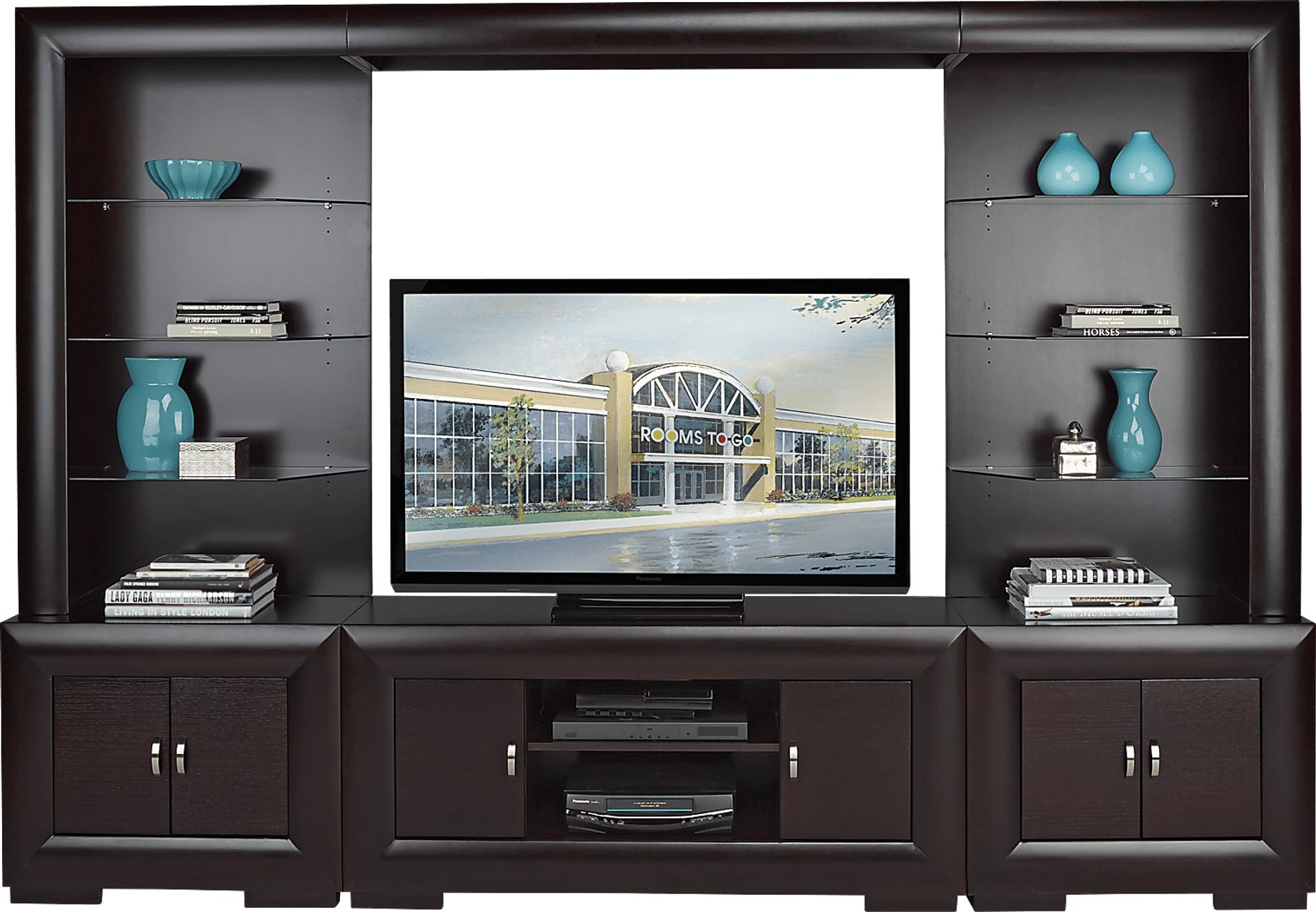 Melena Brown 6 Pc Wall Unit - Image 1