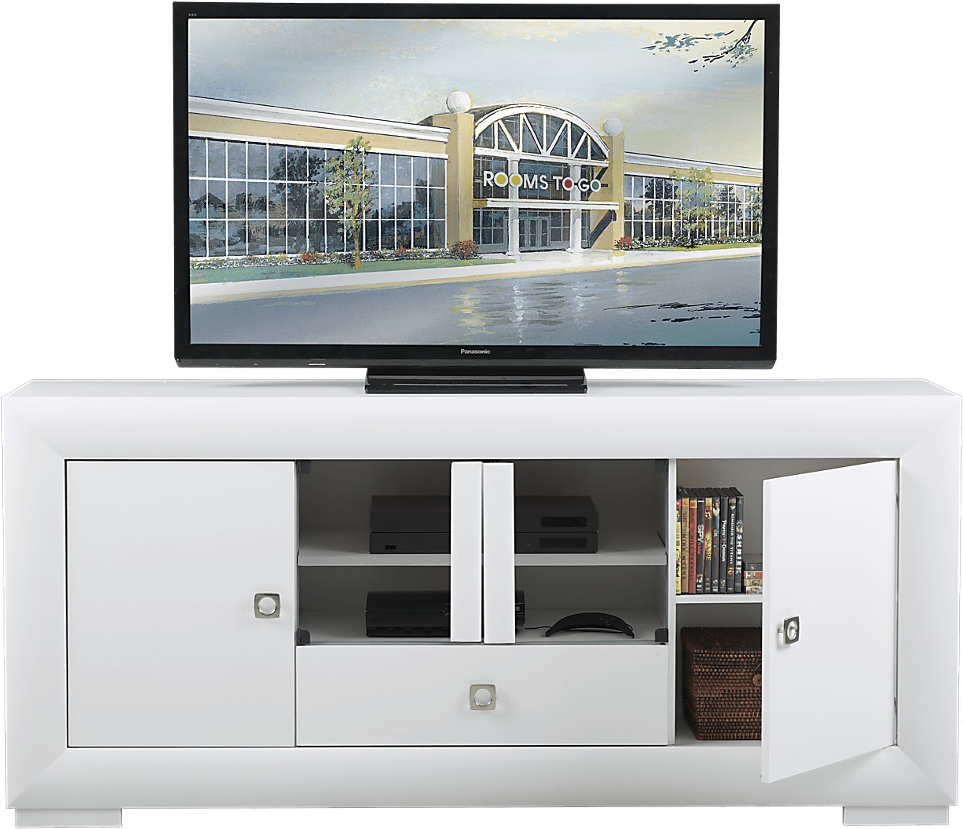 Melena II White 72 in. Console - Image 2