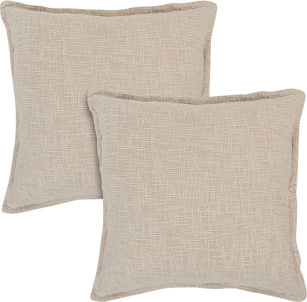 Melezio Beige Accent Pillow Set of 2