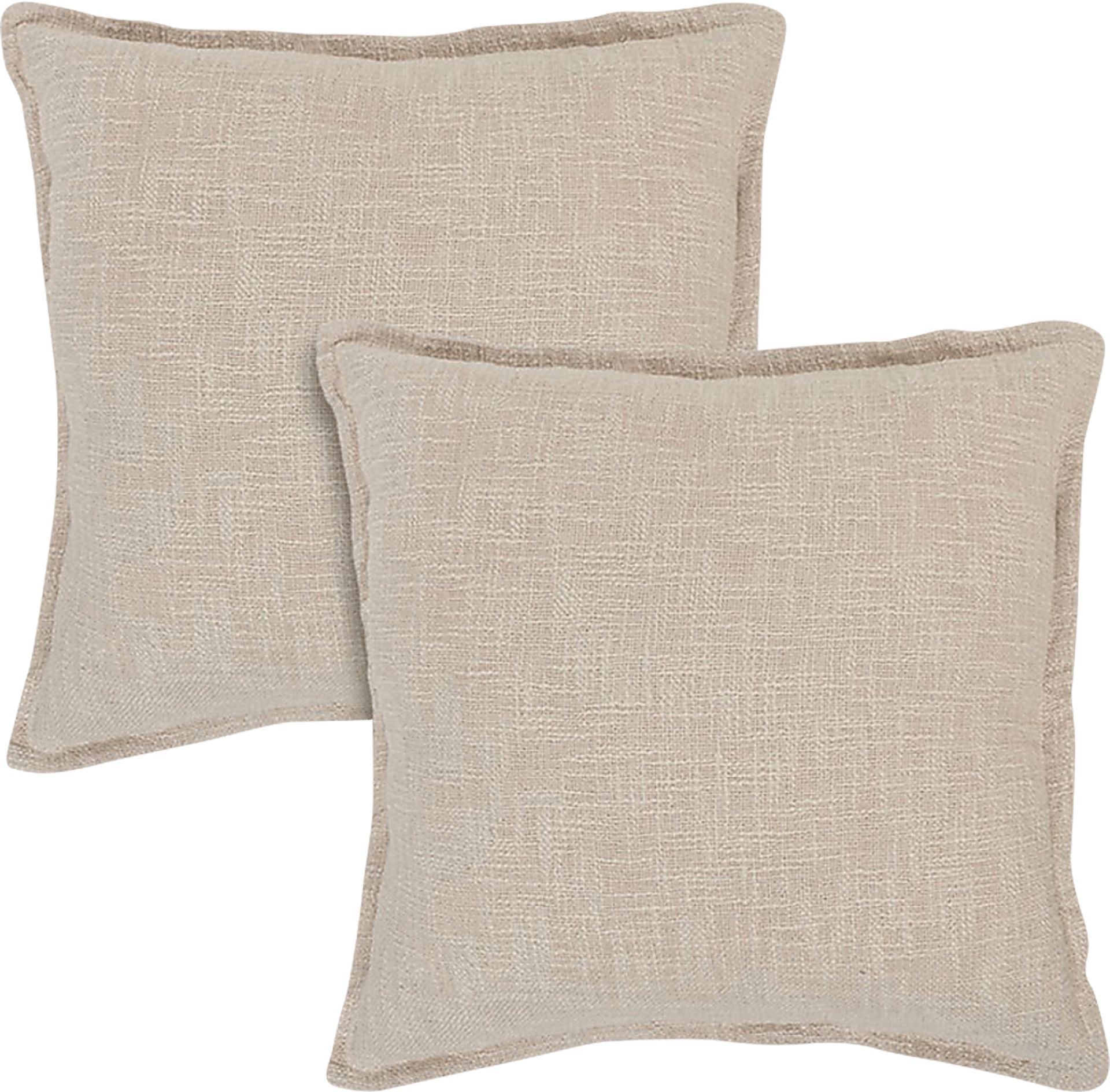 Melezio Beige Accent Pillow Set of 2 - Image 1