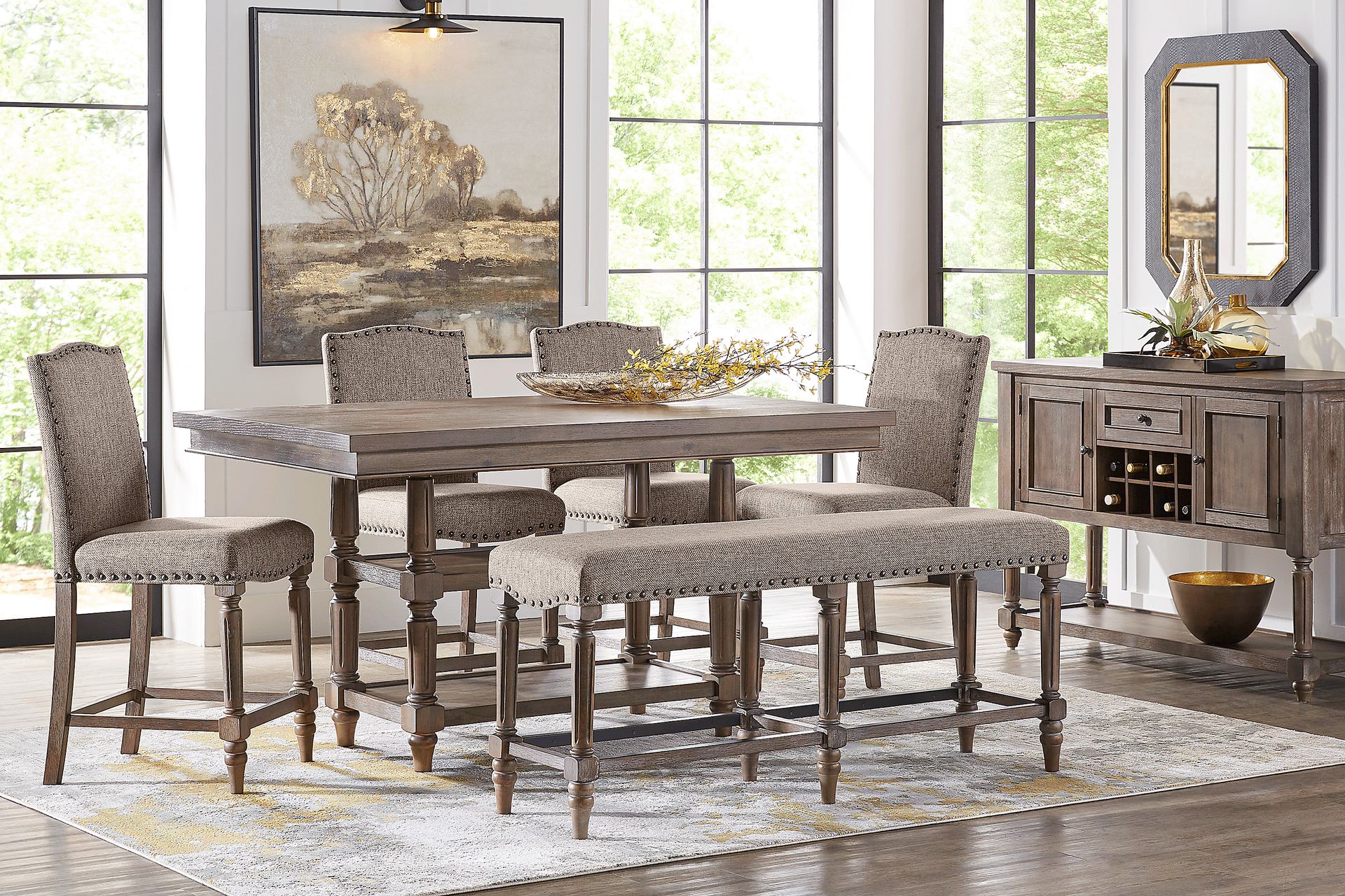 Melian Woods Brown 5 Pc Counter Height Dining Room - Image 1