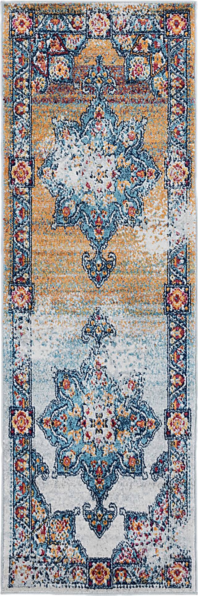 Melidon Orange 2' x 6' Runner Rug - Thumbnail - Image 1