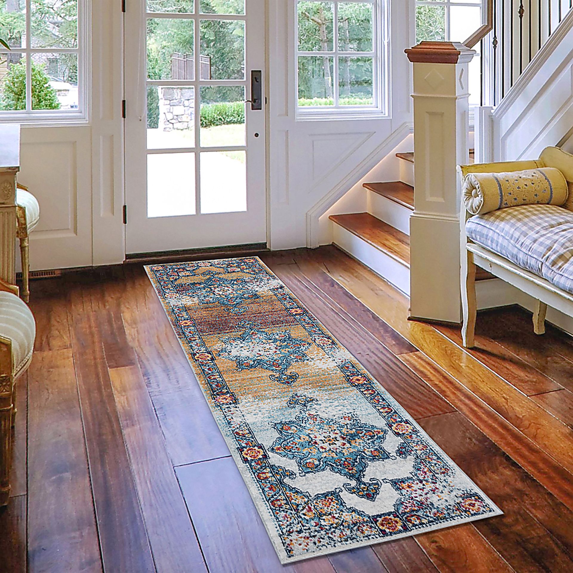 Melidon Orange 2'6 x 10'3 Runner Rug - Image 2