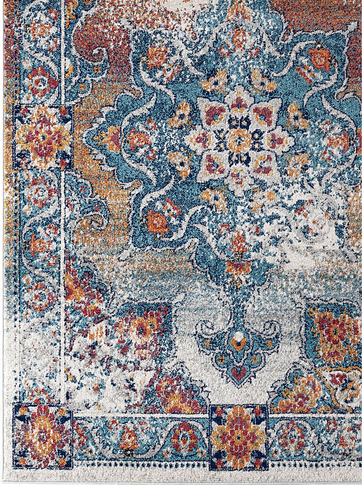 Melidon Orange Orange,Red Rugs | Rooms to Go