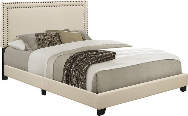 Melina Cream Queen Upholstered Bed - Thumbnail - Image 3