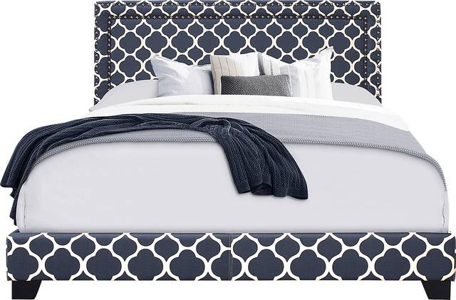 Melina Navy King Bed - Thumbnail - Image 1