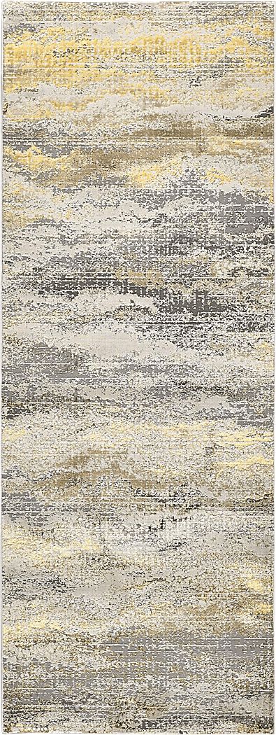 Melirane Gold 2'10 x 7'10 Runner Rug