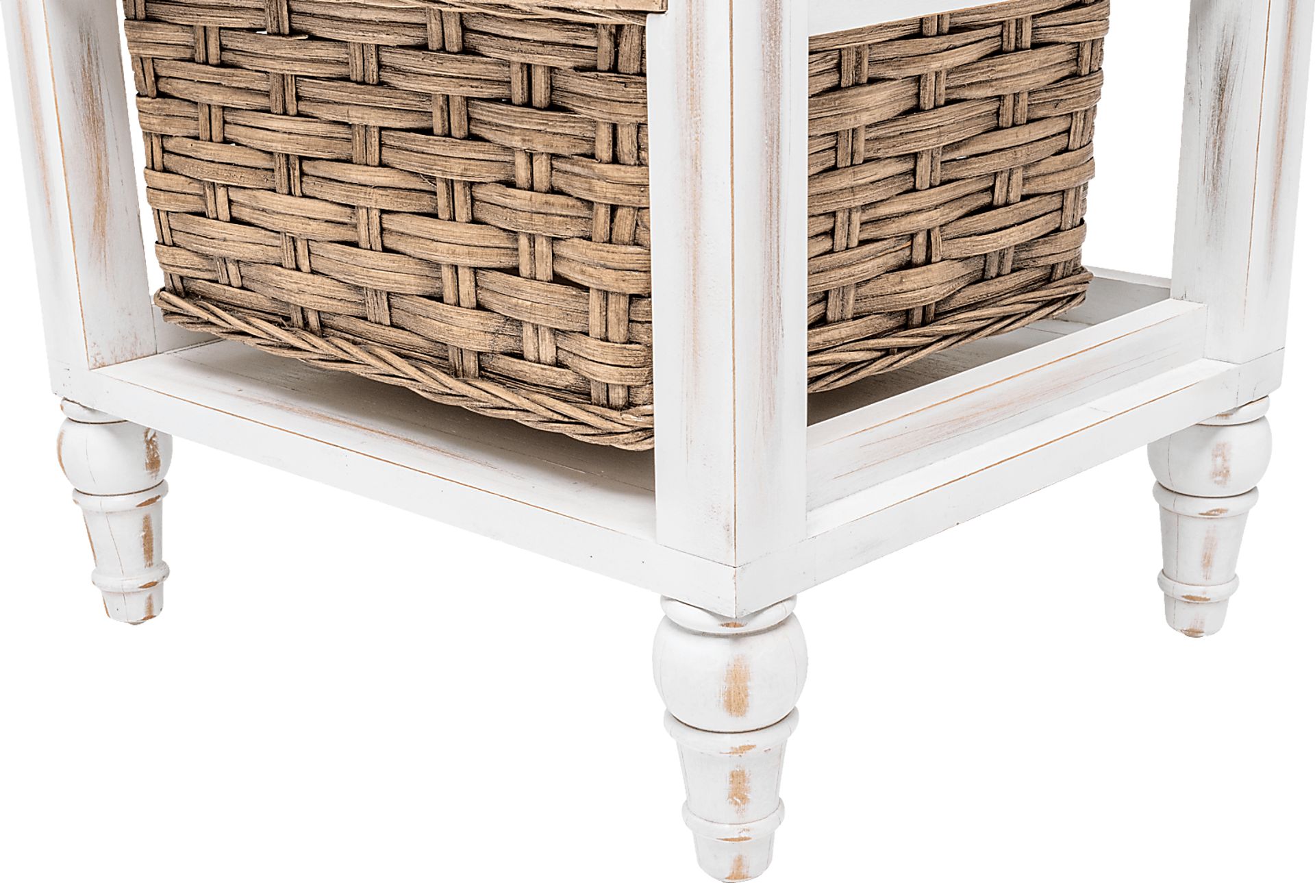 Melkre White 2 Basket Storage Cabinet - Image 4
