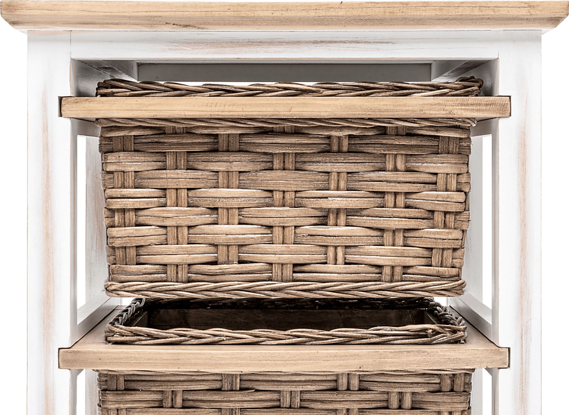 Melkre White 2 Basket Storage Cabinet - Image 6