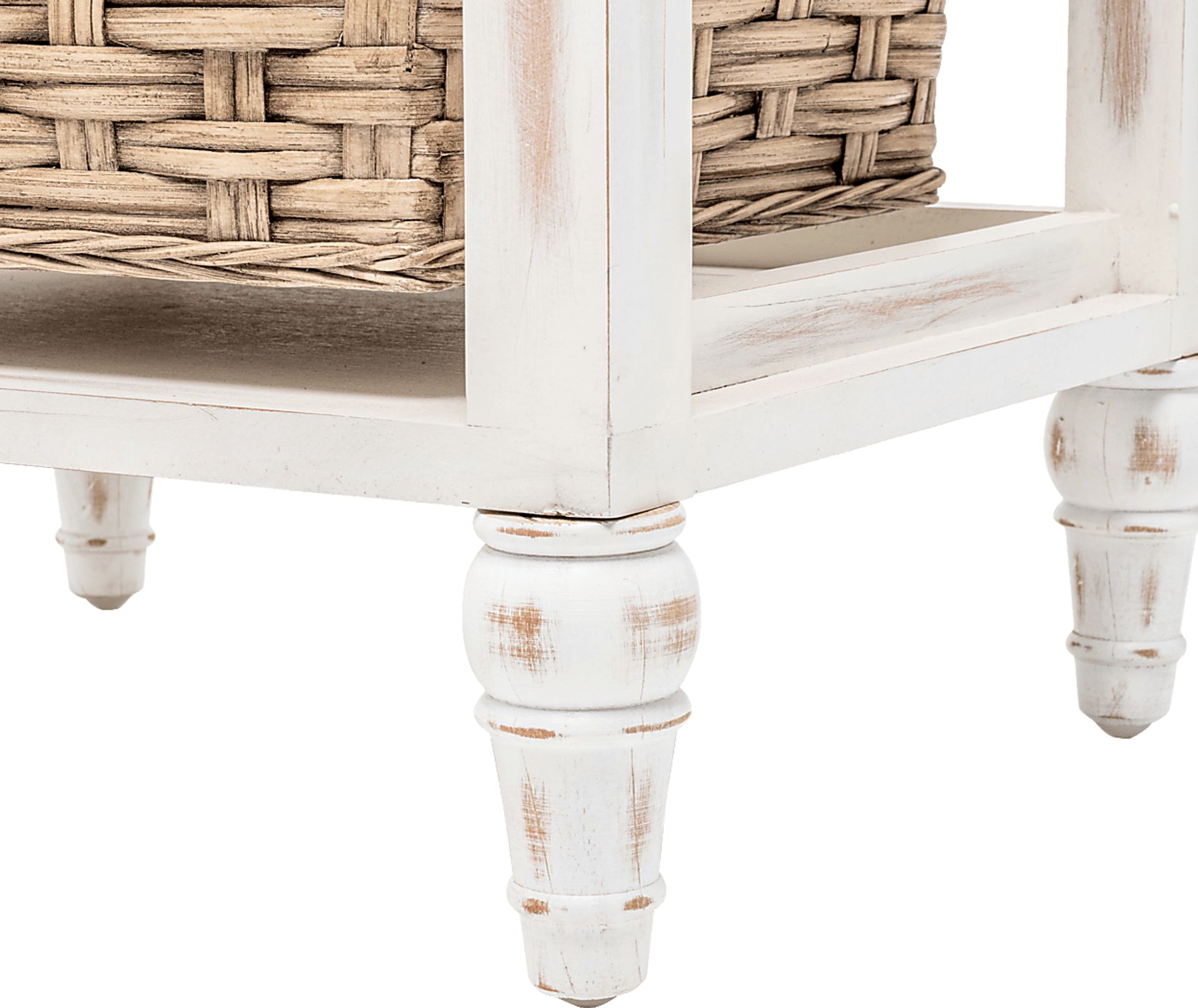 Melkre White 3 Basket Storage Cabinet - Image 2