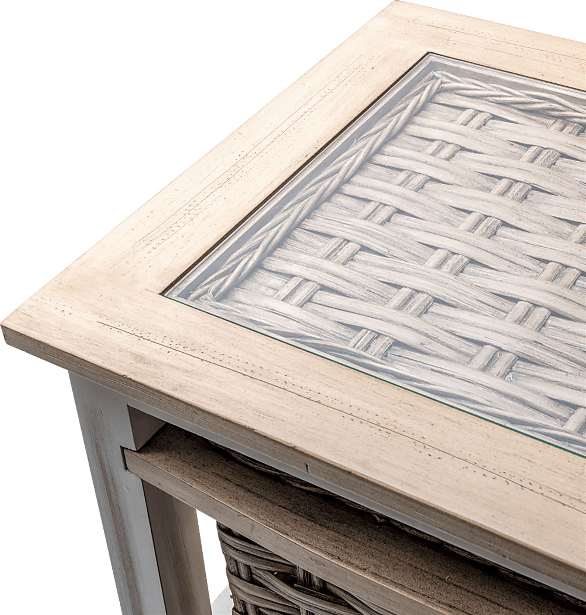 Melkre White 4 Basket Storage Cabinet - Image 2