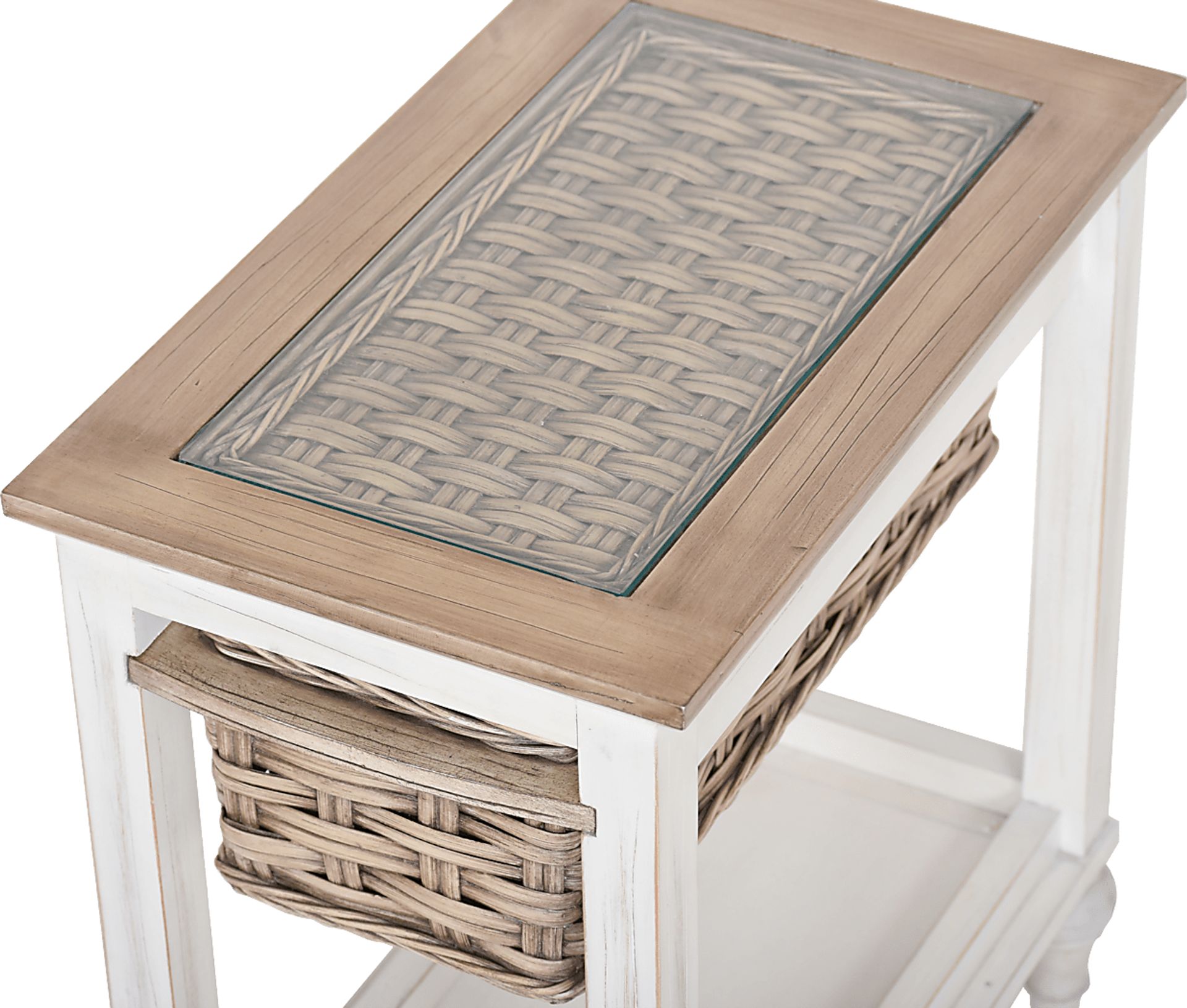 Melkre White Chairside Table - Image 11