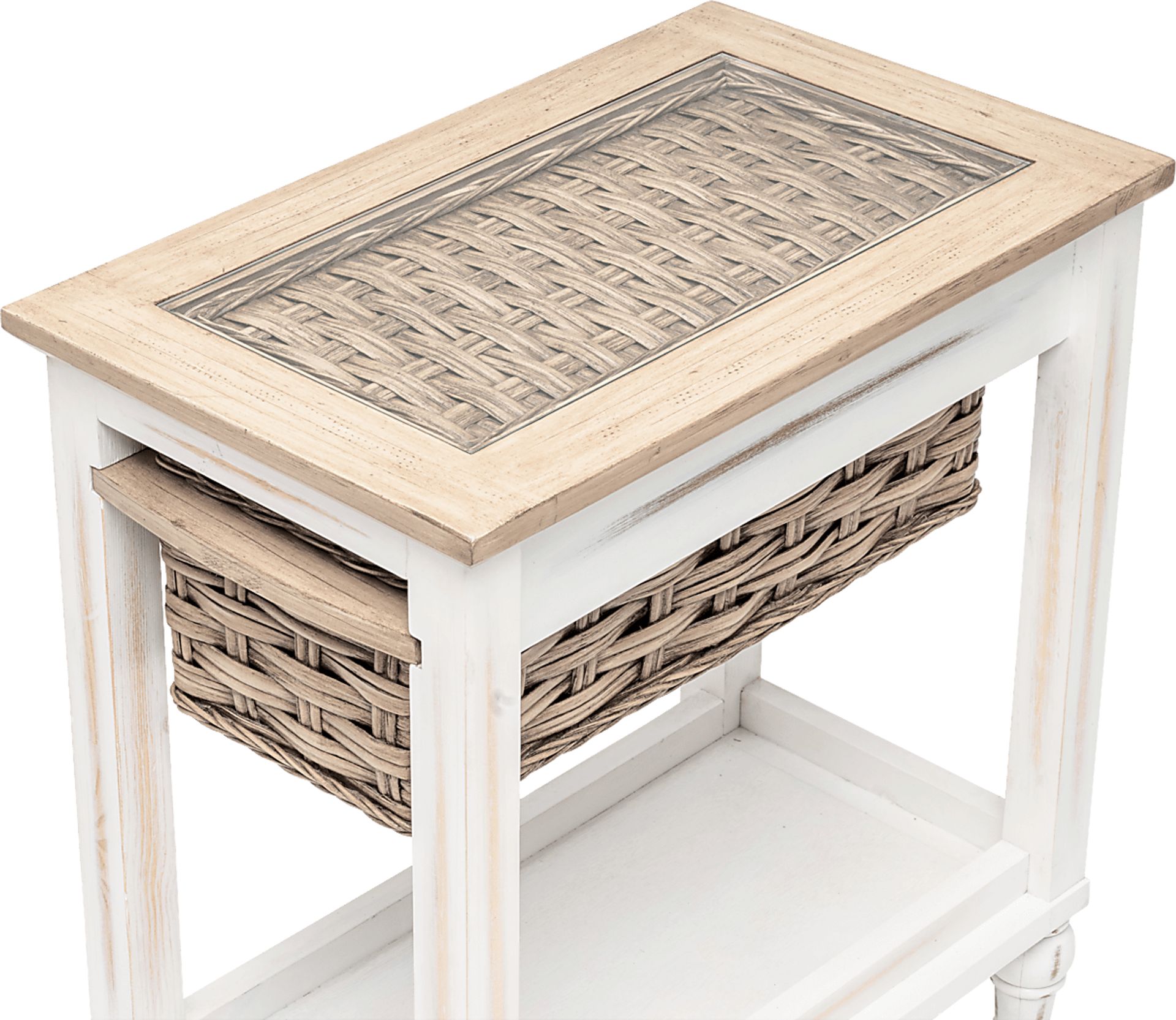 Melkre White Chairside Table - Image 2