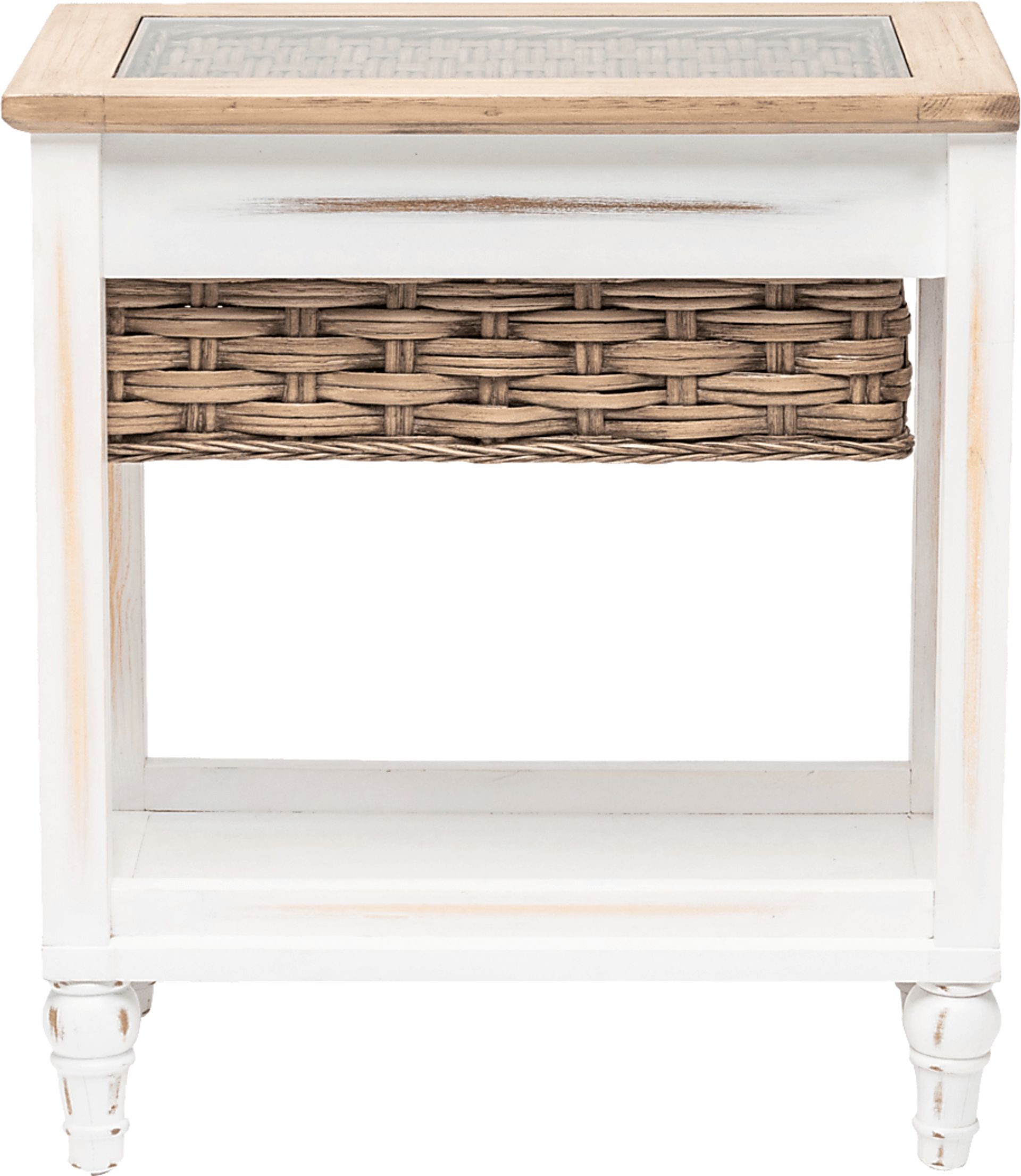 Melkre White Chairside Table - Image 3