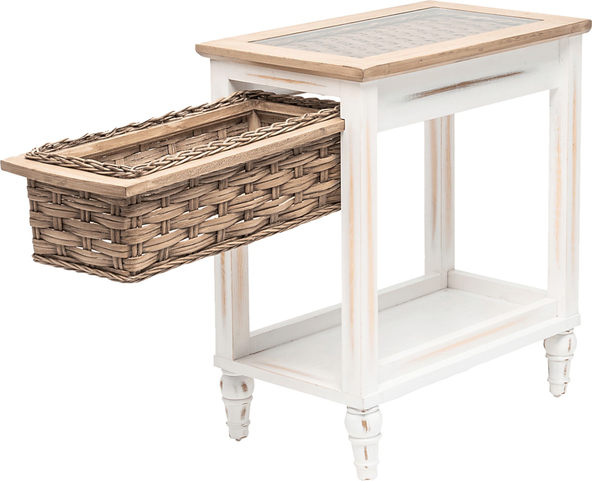 Melkre White Chairside Table - Image 4