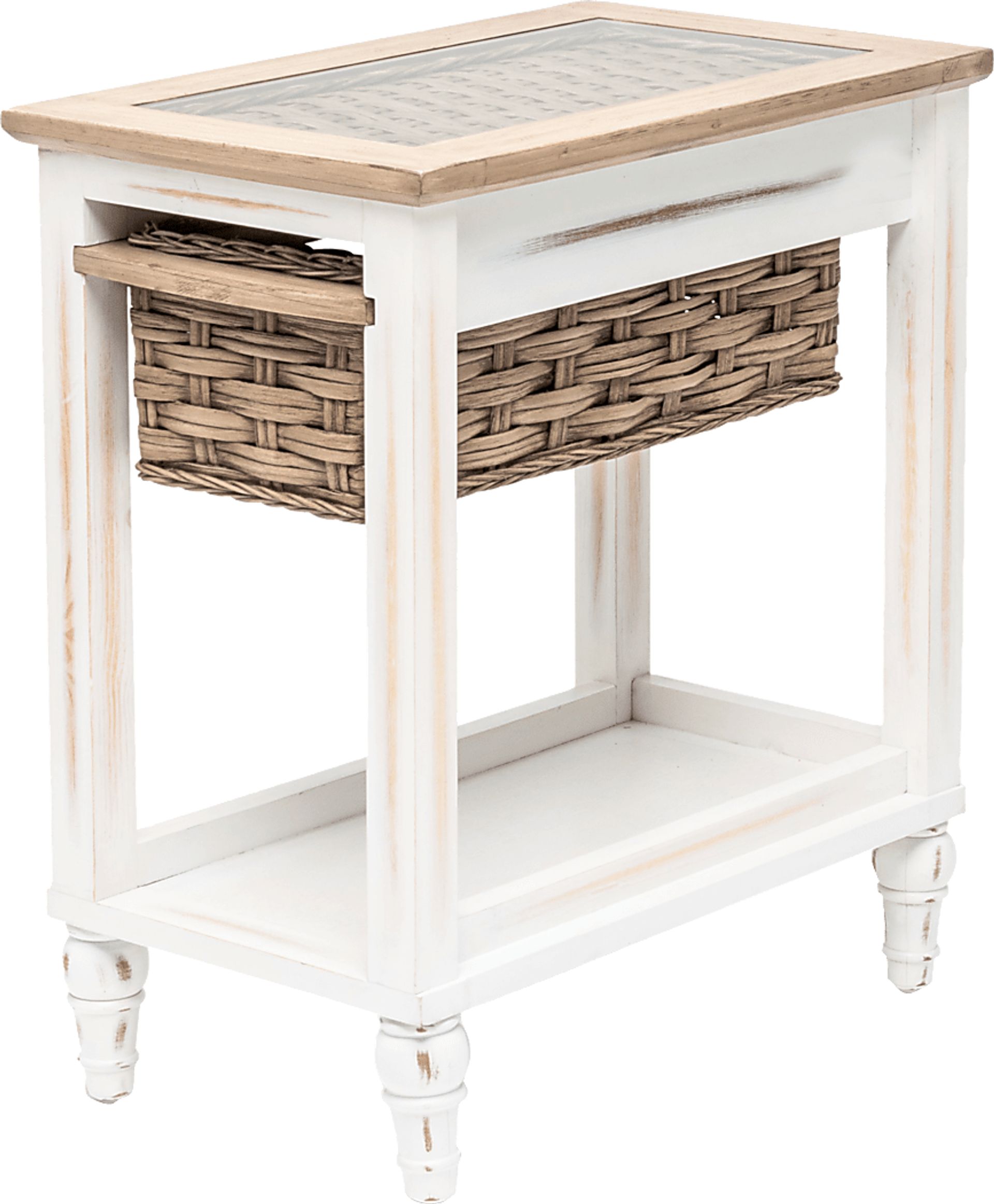 Melkre White Chairside Table - Image 5