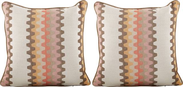 Mella Orange Indoor/Outdoor Accent Pillow, Set of Two - Thumbnail - Image 1