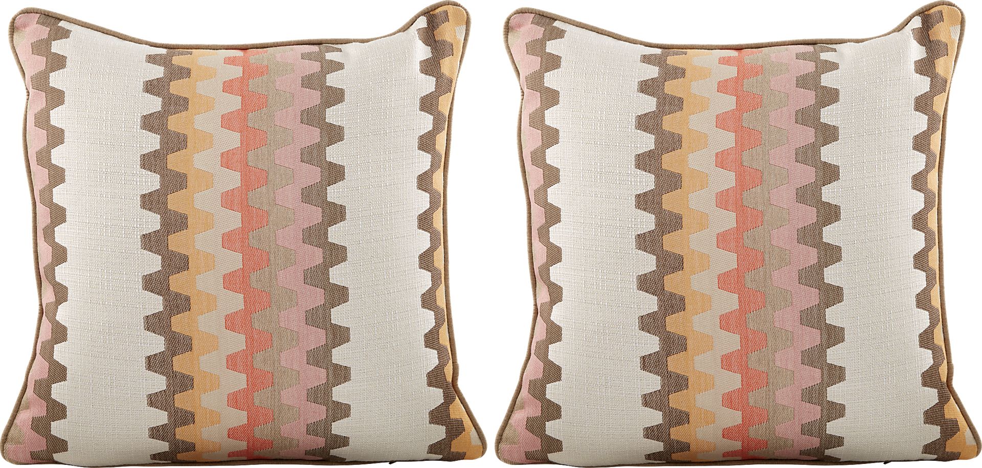Mella Orange Indoor/Outdoor Accent Pillow, Set of Two - Image 1