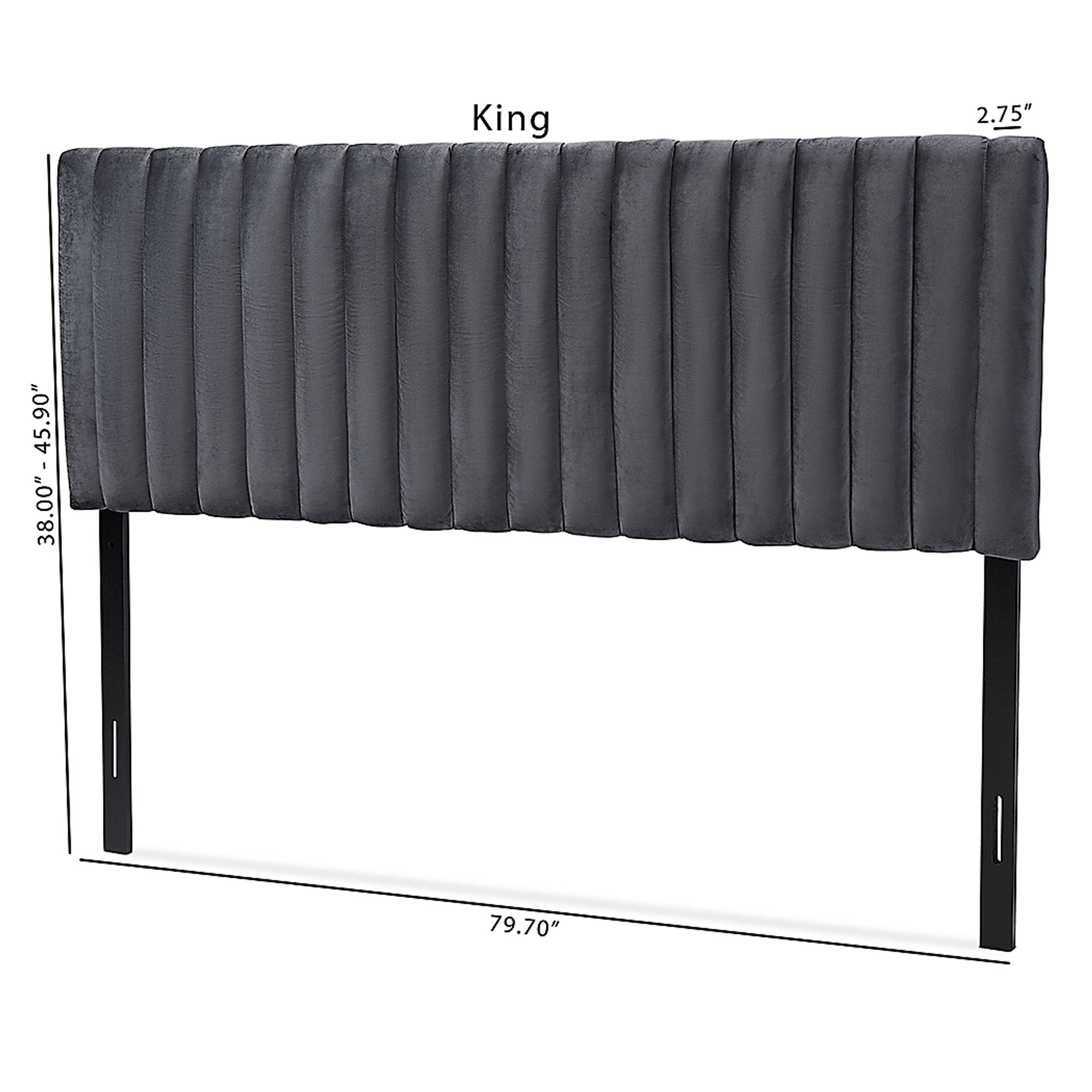 Mellany Gray King Headboard - Image 5