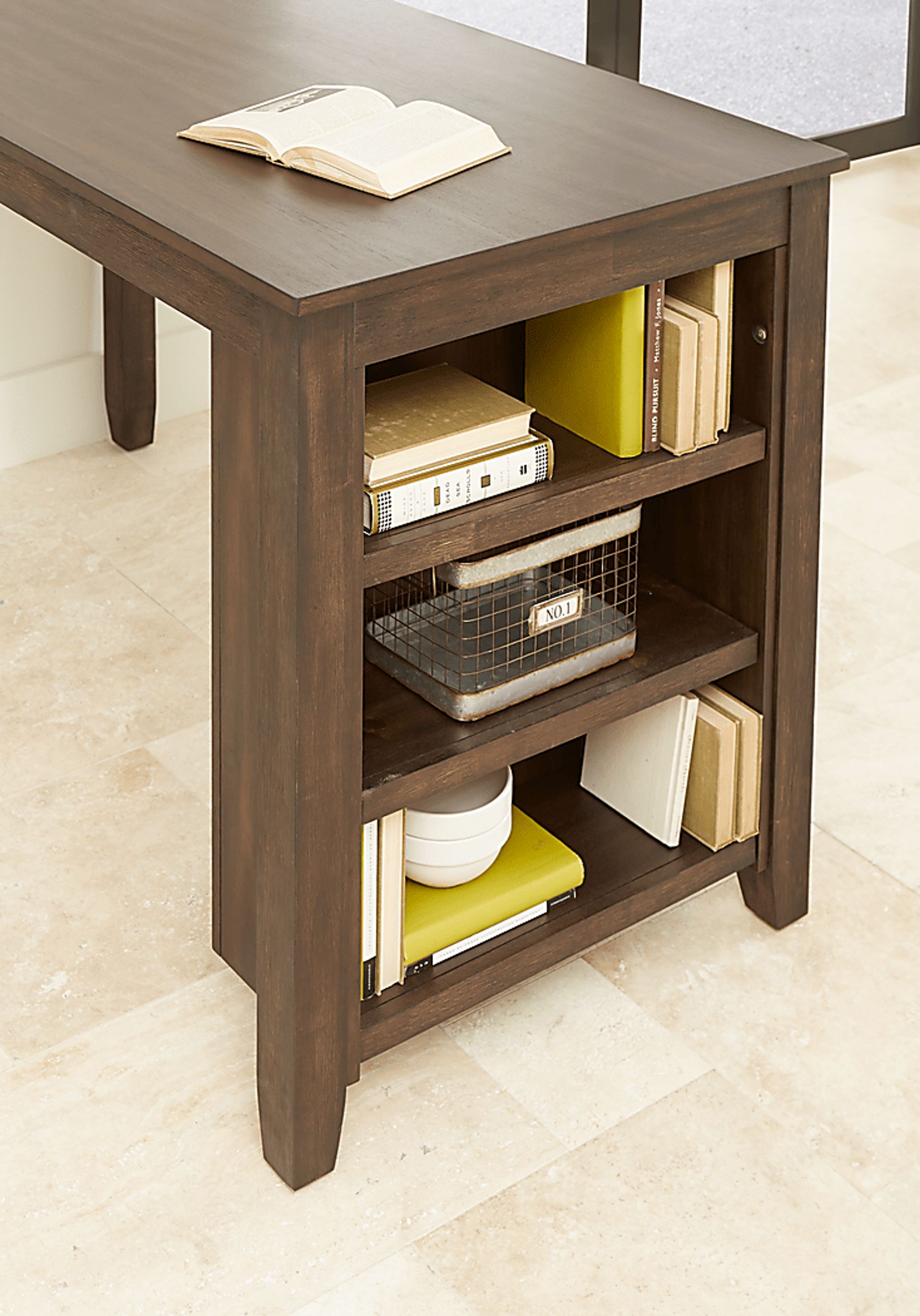Mellow Morning Brown Kitchen Island Counter Height Dining Table - Image 3