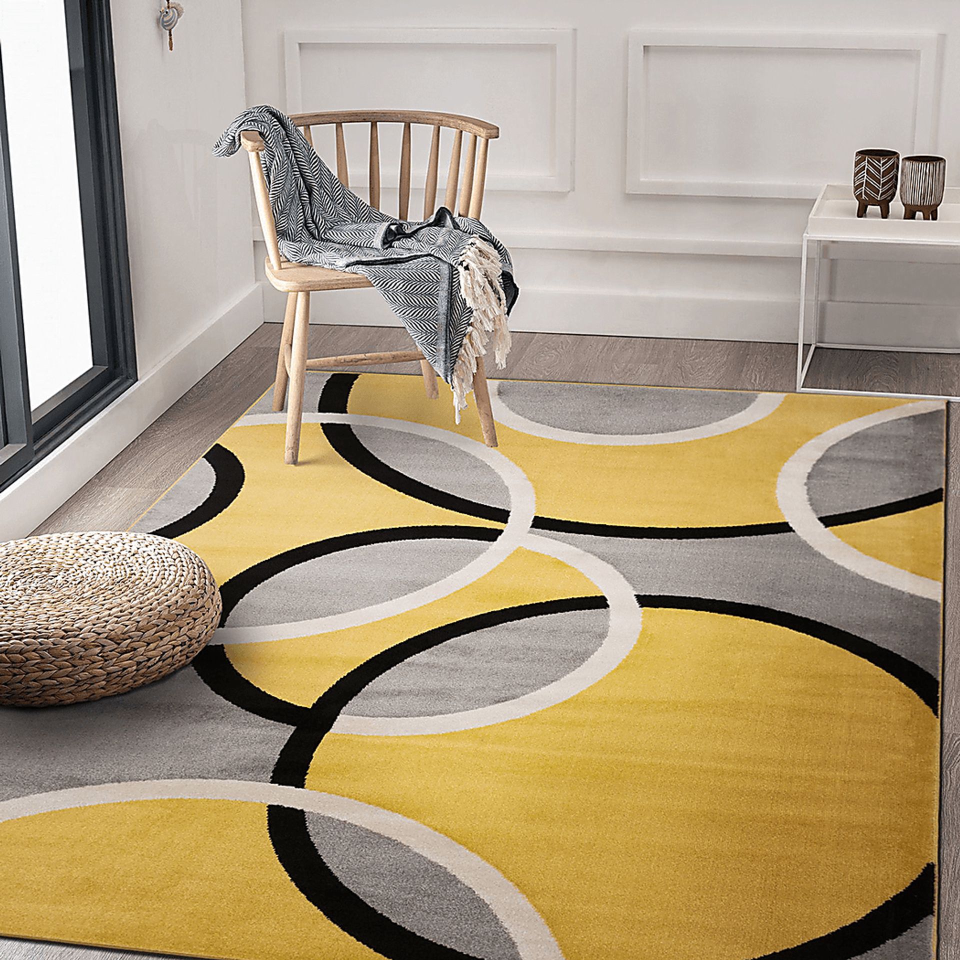 Melneras Yellow 5'3 x 7'3 Rug - Image 3