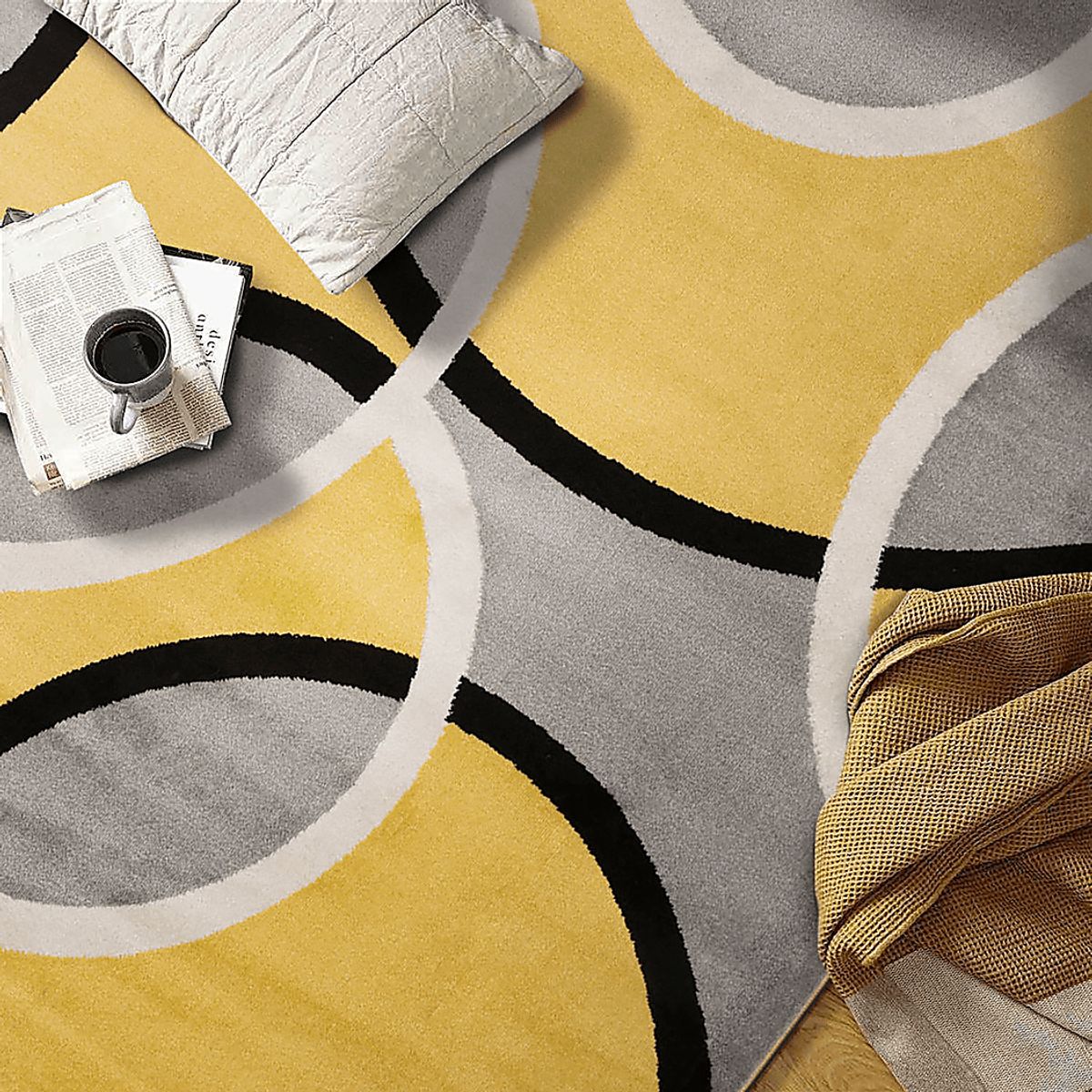 Melneras Yellow Rugs | Rooms to Go