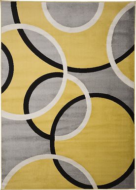 Melneras Yellow 5'3 x 7'3 Rug