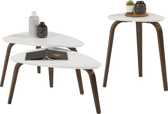 Melodina White 2 Pc Occasional Table Set