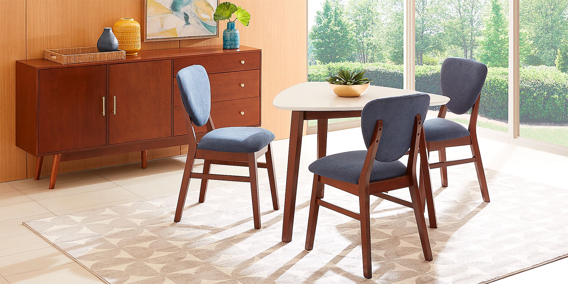 Melodina White Guitar Pick Dining Table - Image 2