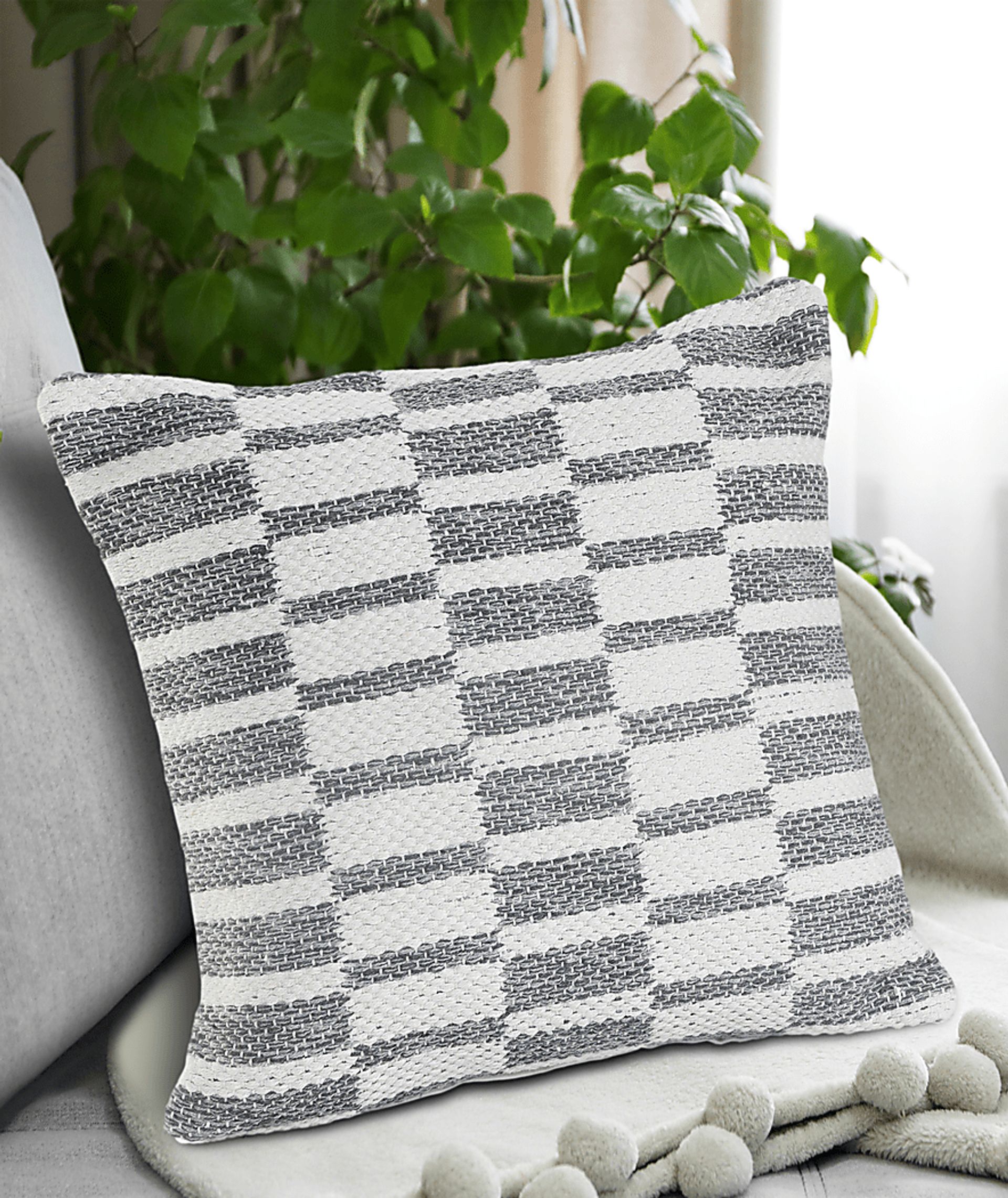 Melorna Gray Throw Pillow - Image 2