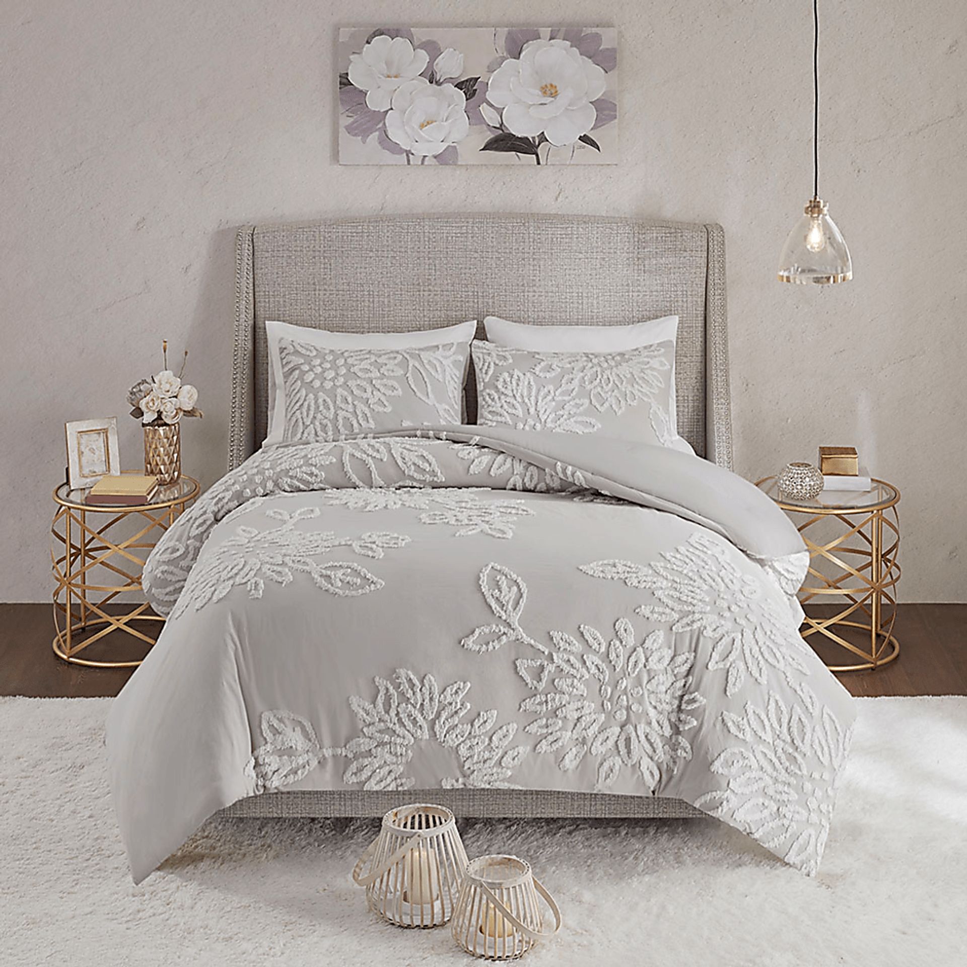 Melpomene Gray 3 Pc Full/Queen Duvet Set - Image 2