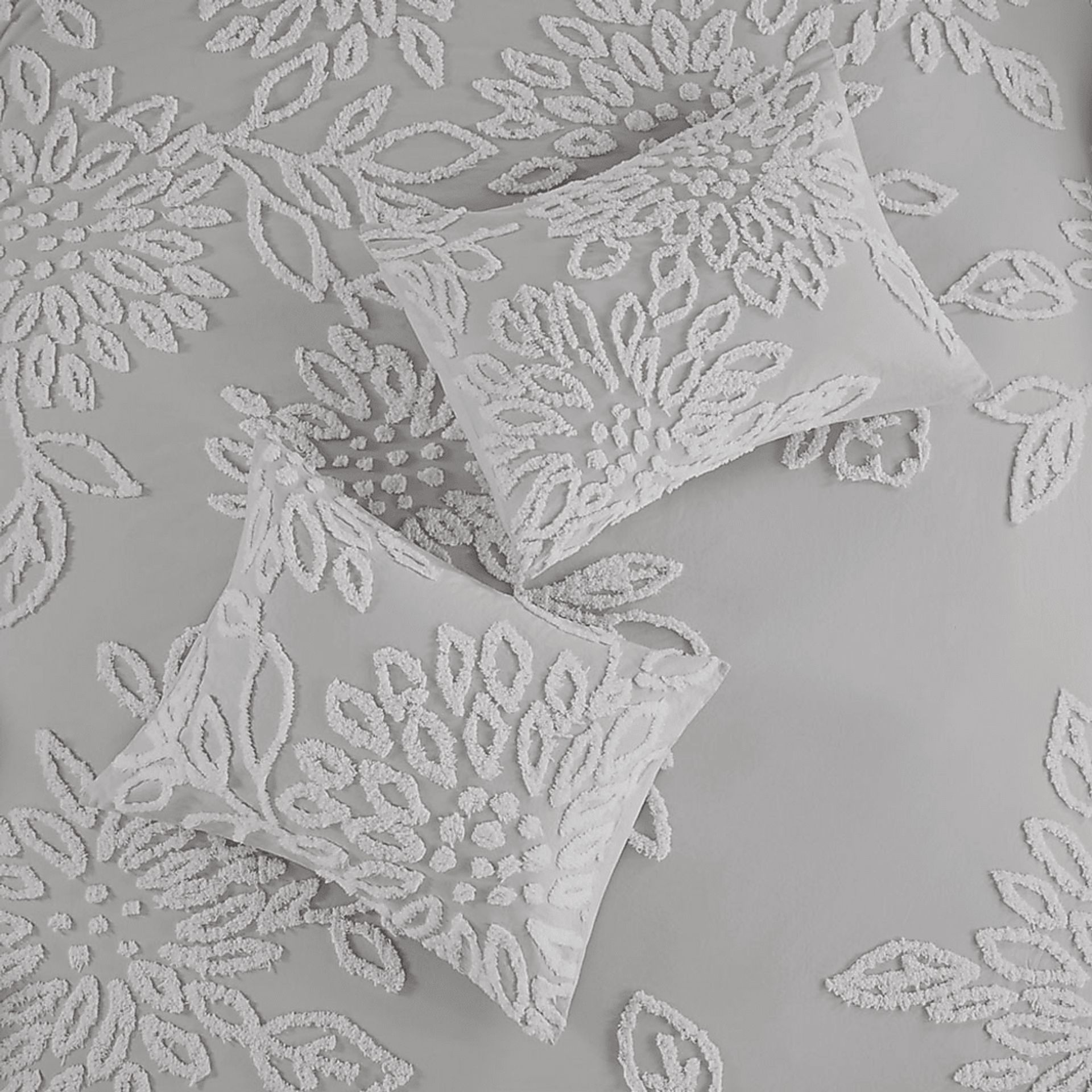 Melpomene Gray 3 Pc Full/Queen Duvet Set - Image 8